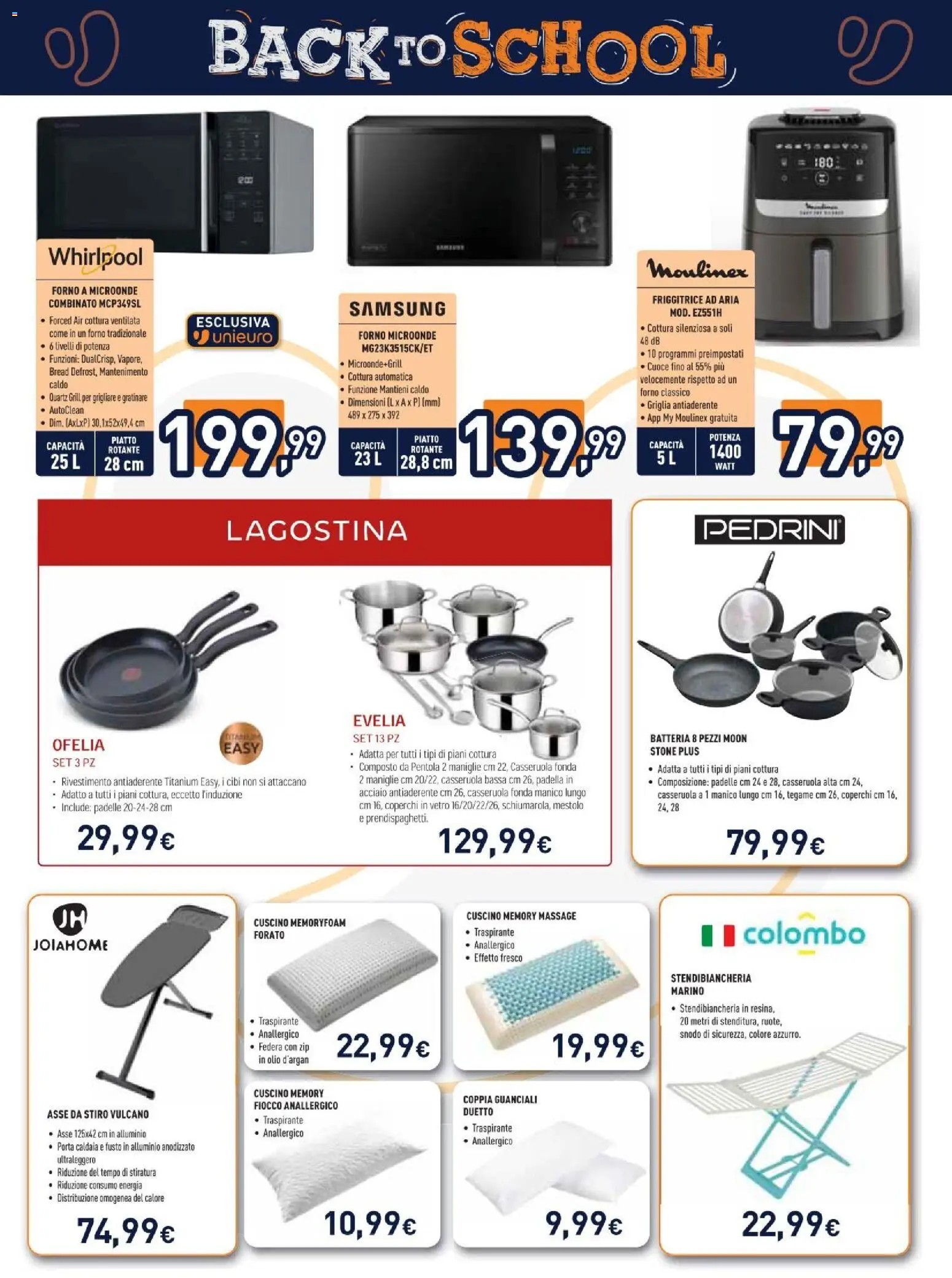 Volantino Unieuro del 24/08/2026 | Pagina: 24 | Prodotti: Friggitrice ad aria, Caldaia, Forno, Alluminio