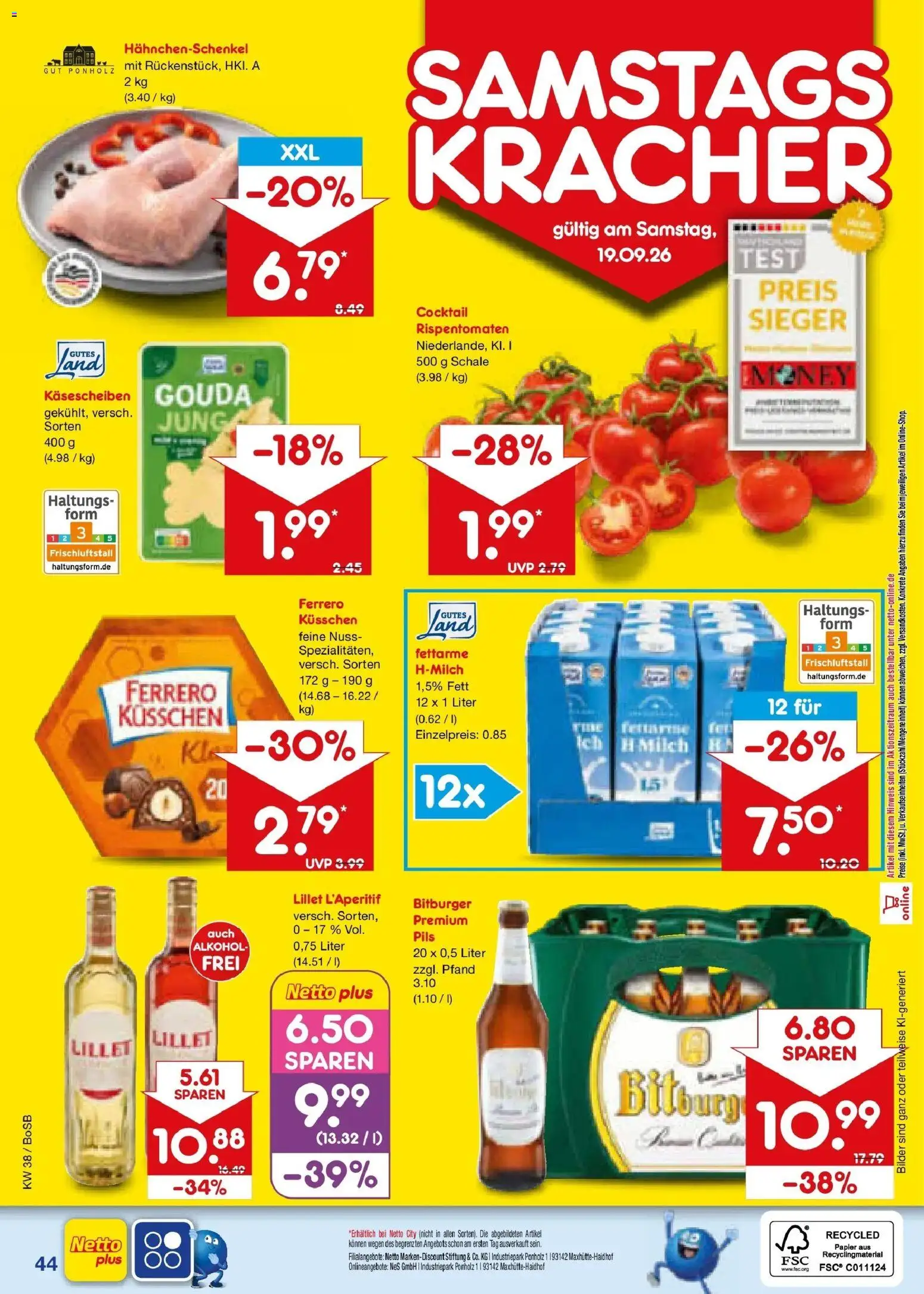 Netto Marken-Discount Prospekt Bochum – gültig ab 14.09.2026 | Seite: 58 | Produkte: Bitburger, Hahnchenschenkel, Pils, Lillet
