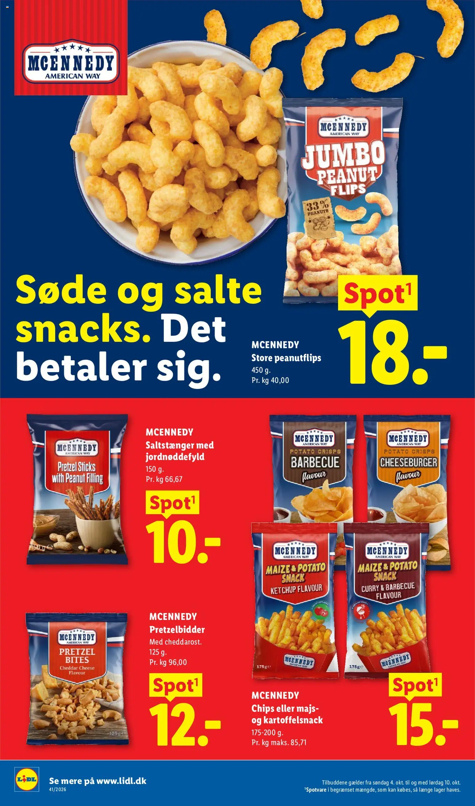 Lidl tilbudsavis – gyldig fra 04/10/2026 | Side: 14 | Produkter: Cheddar, Chips, Peanuts, Søm