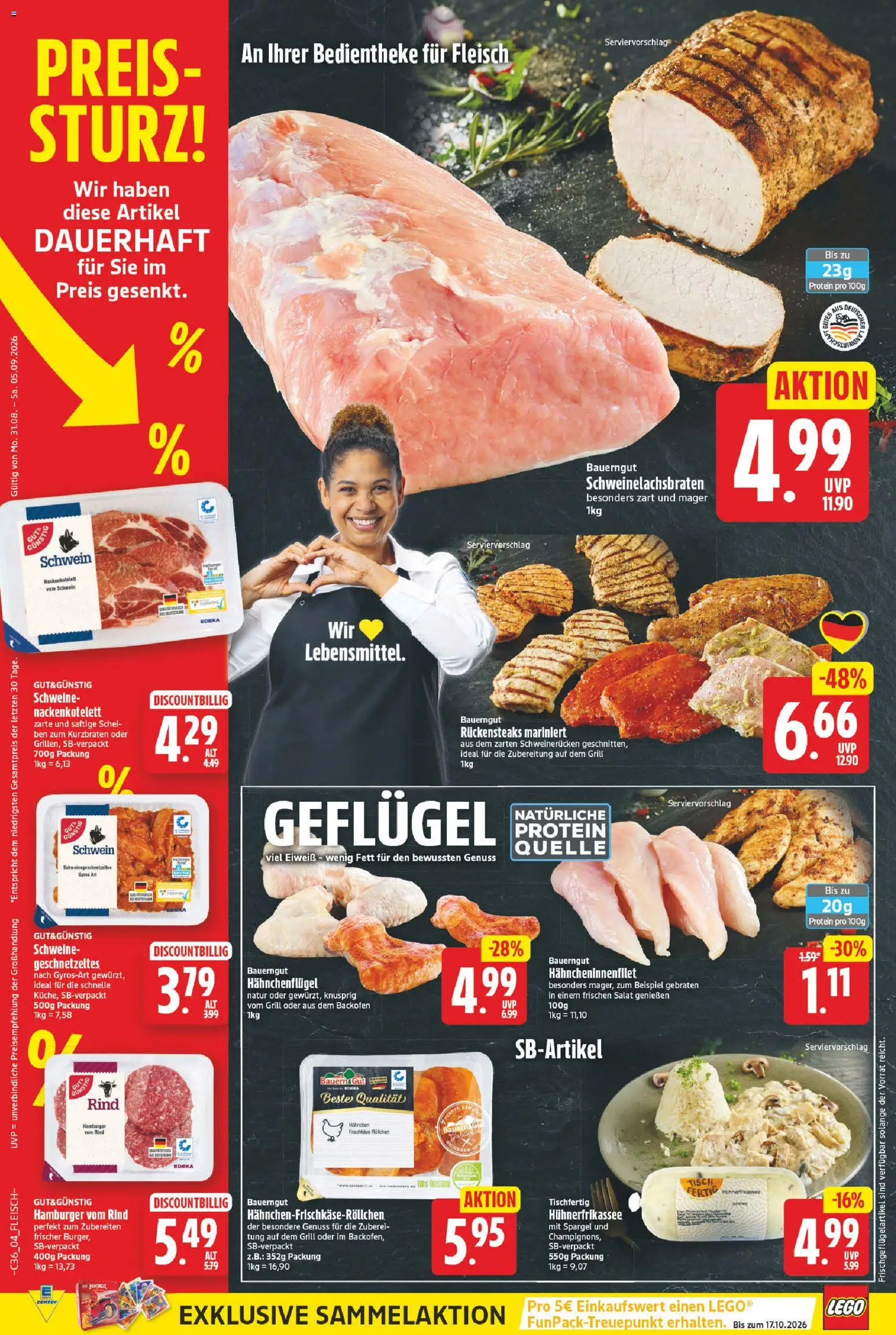 E center Prospekt – gültig ab 31.08.2026 | Seite: 6 | Produkte: Grill, Gyros, Backofen, Frischkase