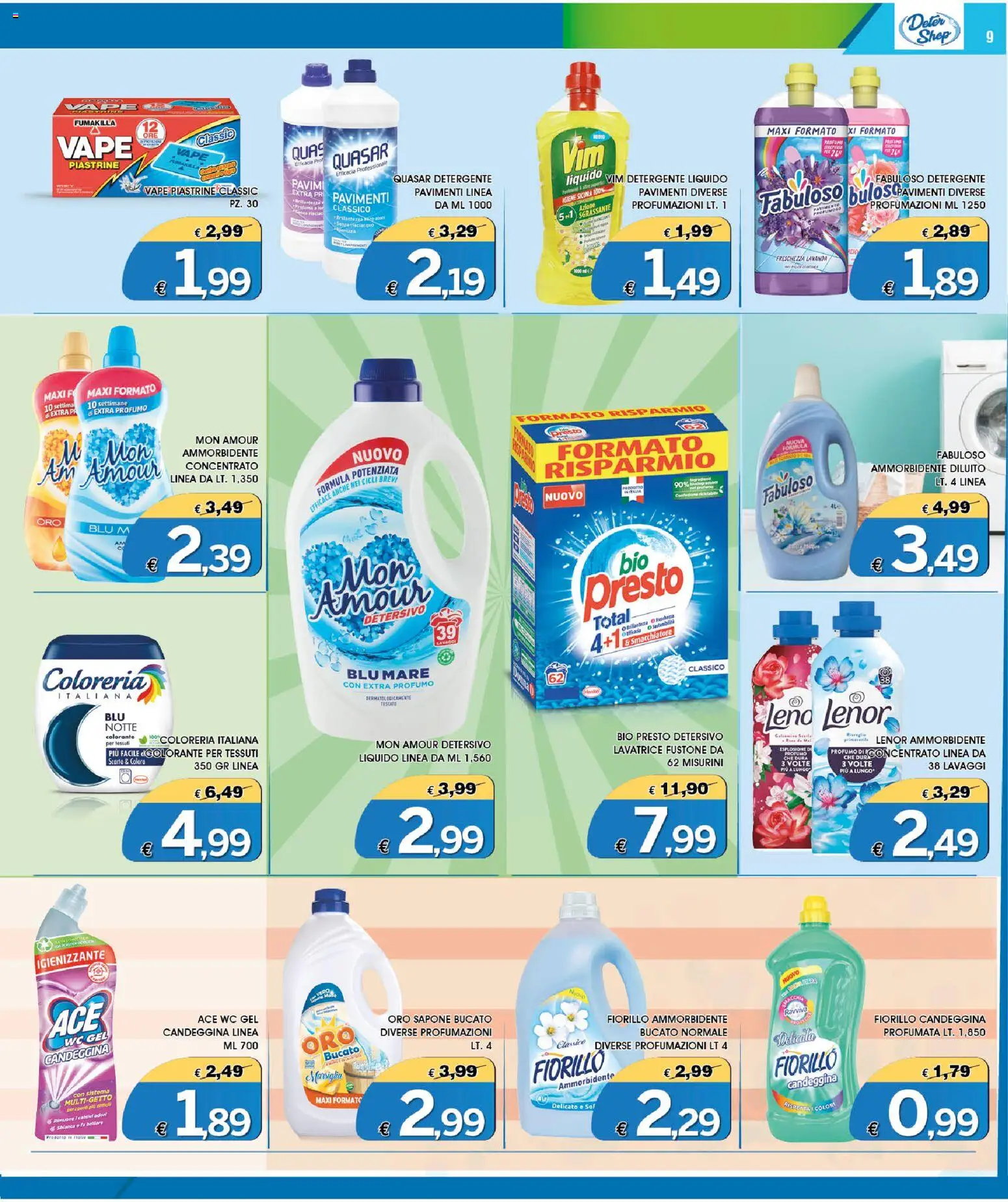 Volantino Deter Shop del 01/08/2026 | Pagina: 9 | Prodotti: Sapone, Detergente, Pavimento, Lavanda