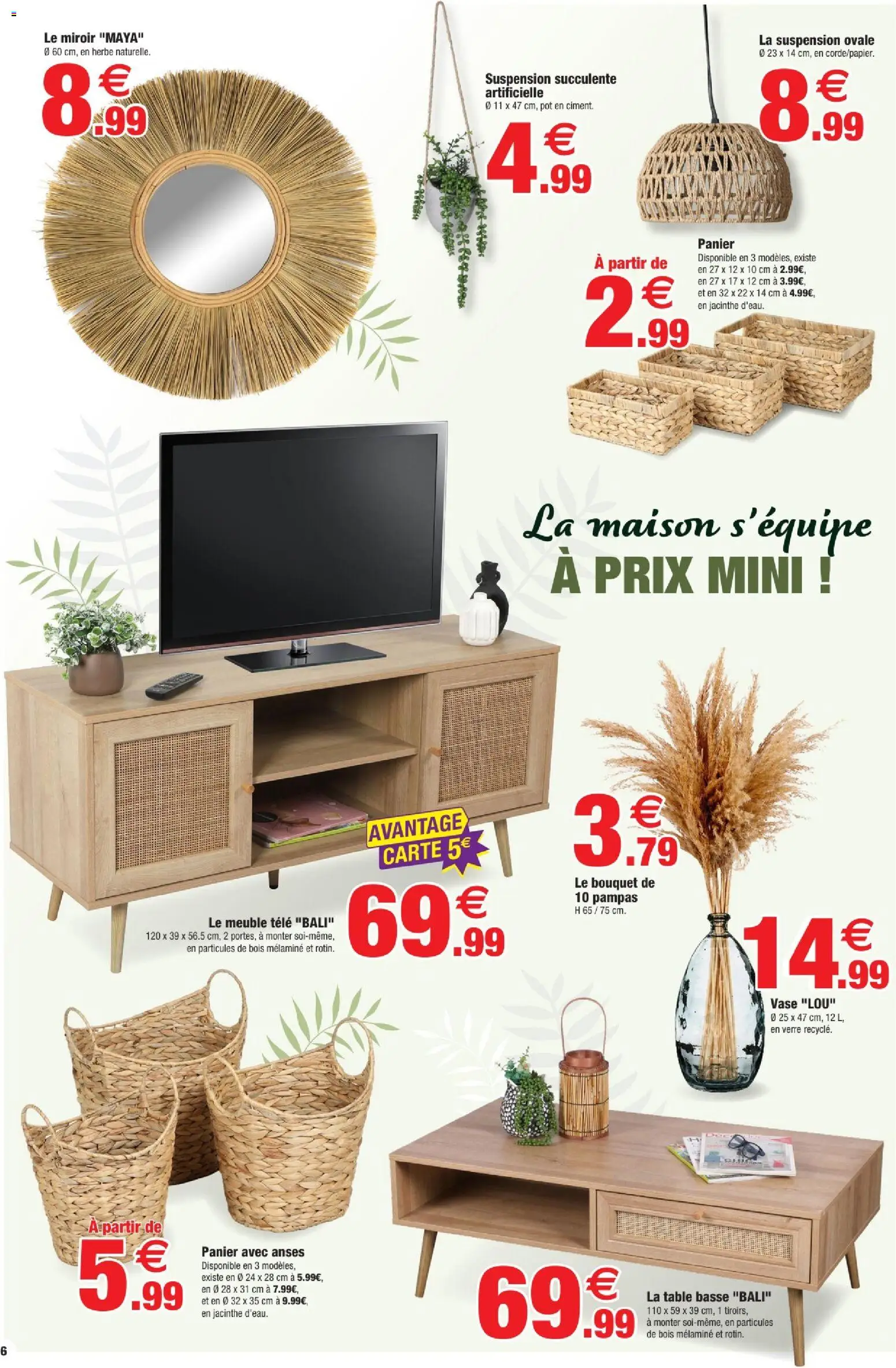 {H1} | Page: 6 | Produits: Suspension, Table basse, Table, Vase
