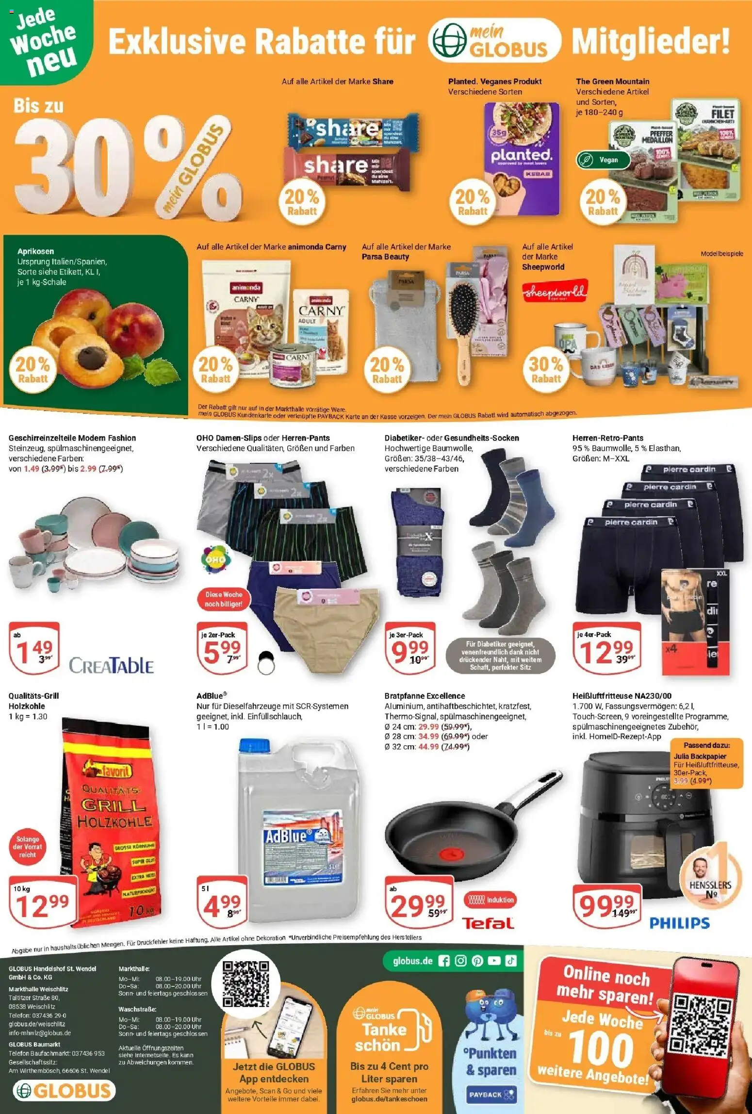 Globus Prospekt Weischlitz (ab 03.08.2026) » Angebote online | Seite: 28 | Produkte: Grill, Pfeffer, Heißluftfritteuse, Uhr