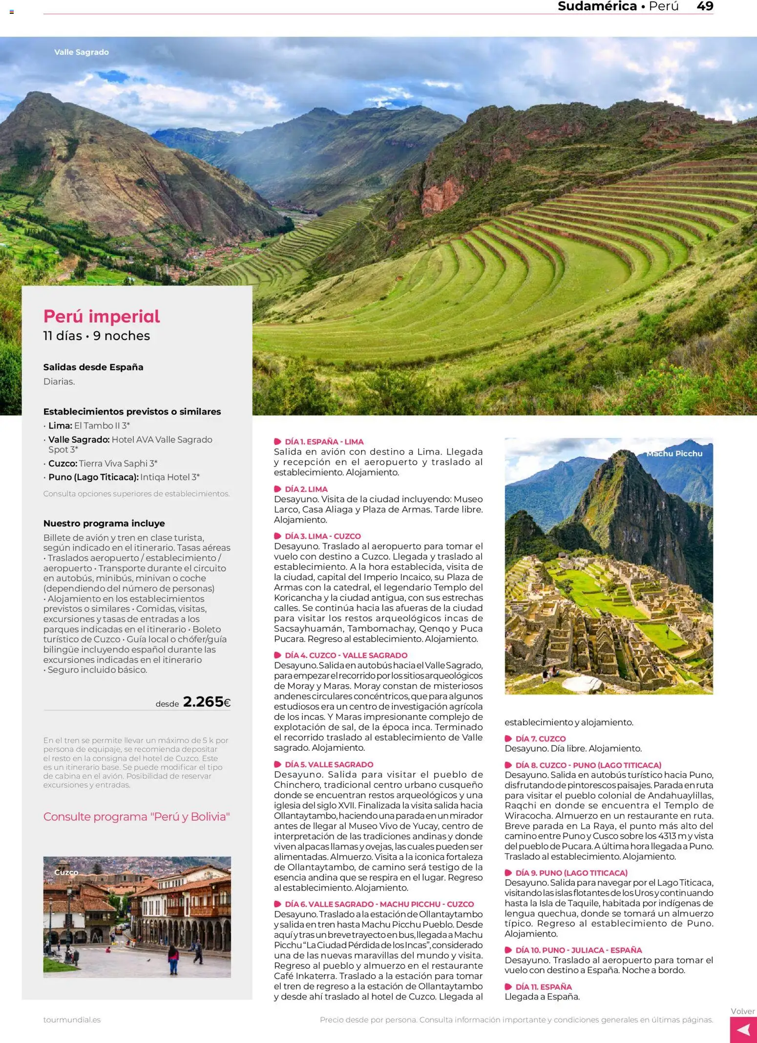 Viajes El Corte Inglés Centroamérica y Sudamérica │ válido desde el 01/01/2026 | Página: 48 | Productos: Lima, Café, Tierra