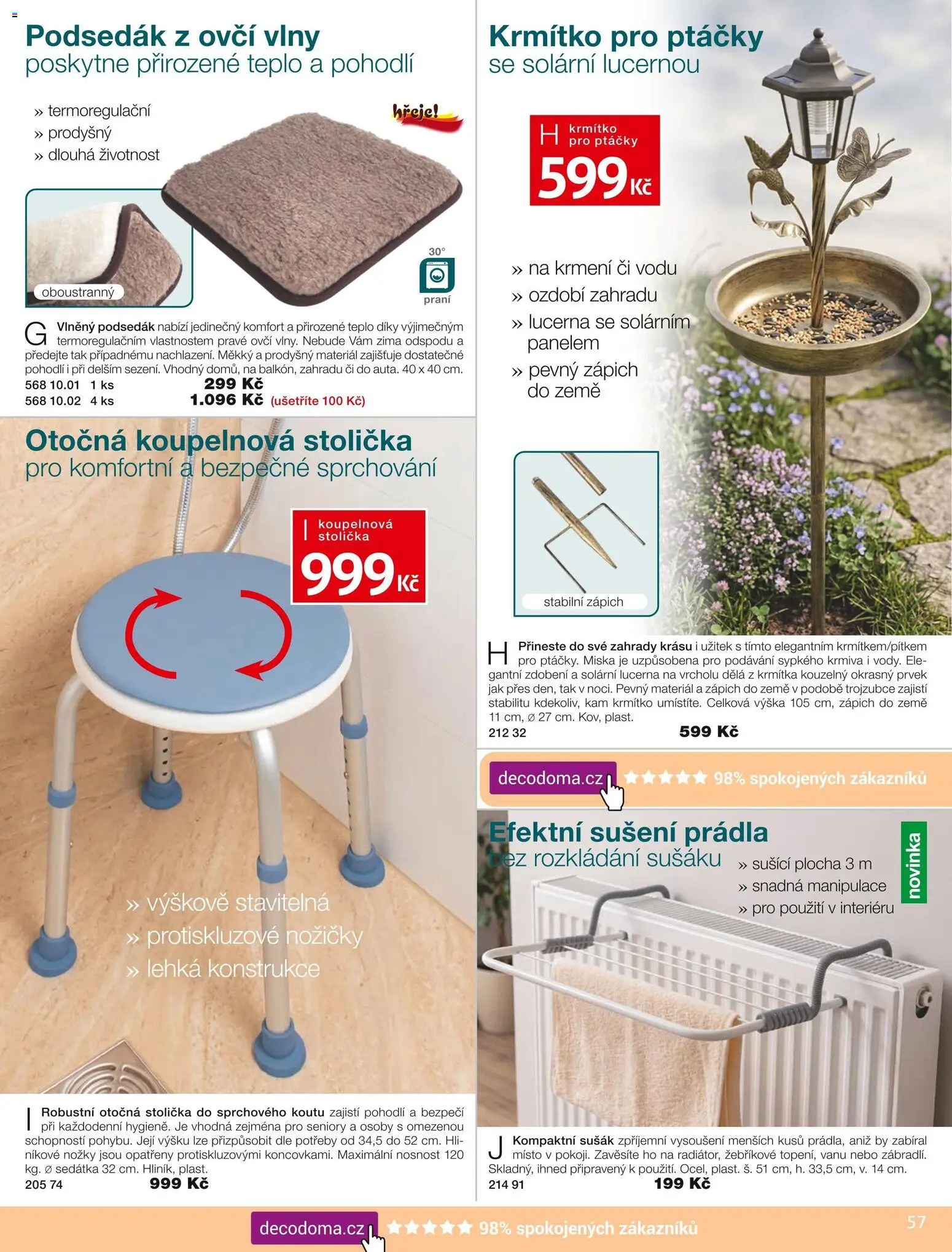 Decodoma katalog Podzim 2026 od 01.09.2026 | Strana: 57 | Produkty: Zápich, Miska, Podsedák, Krmítko