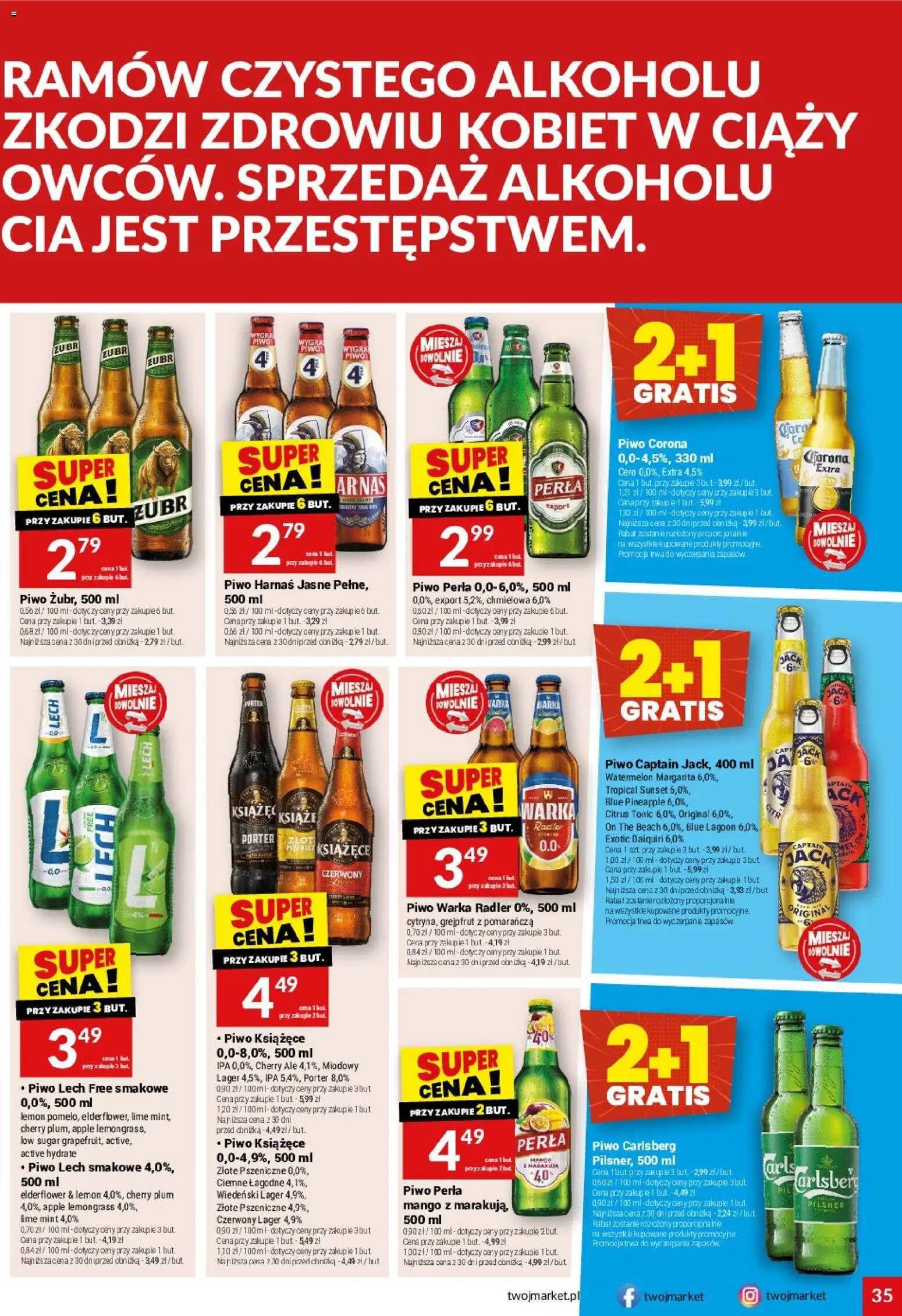 Twój Market gazetka od 20.05.2026 | Strona: 35 | Produkty: Mango, Piwo perła, Piwo Carlsberg, Piwo