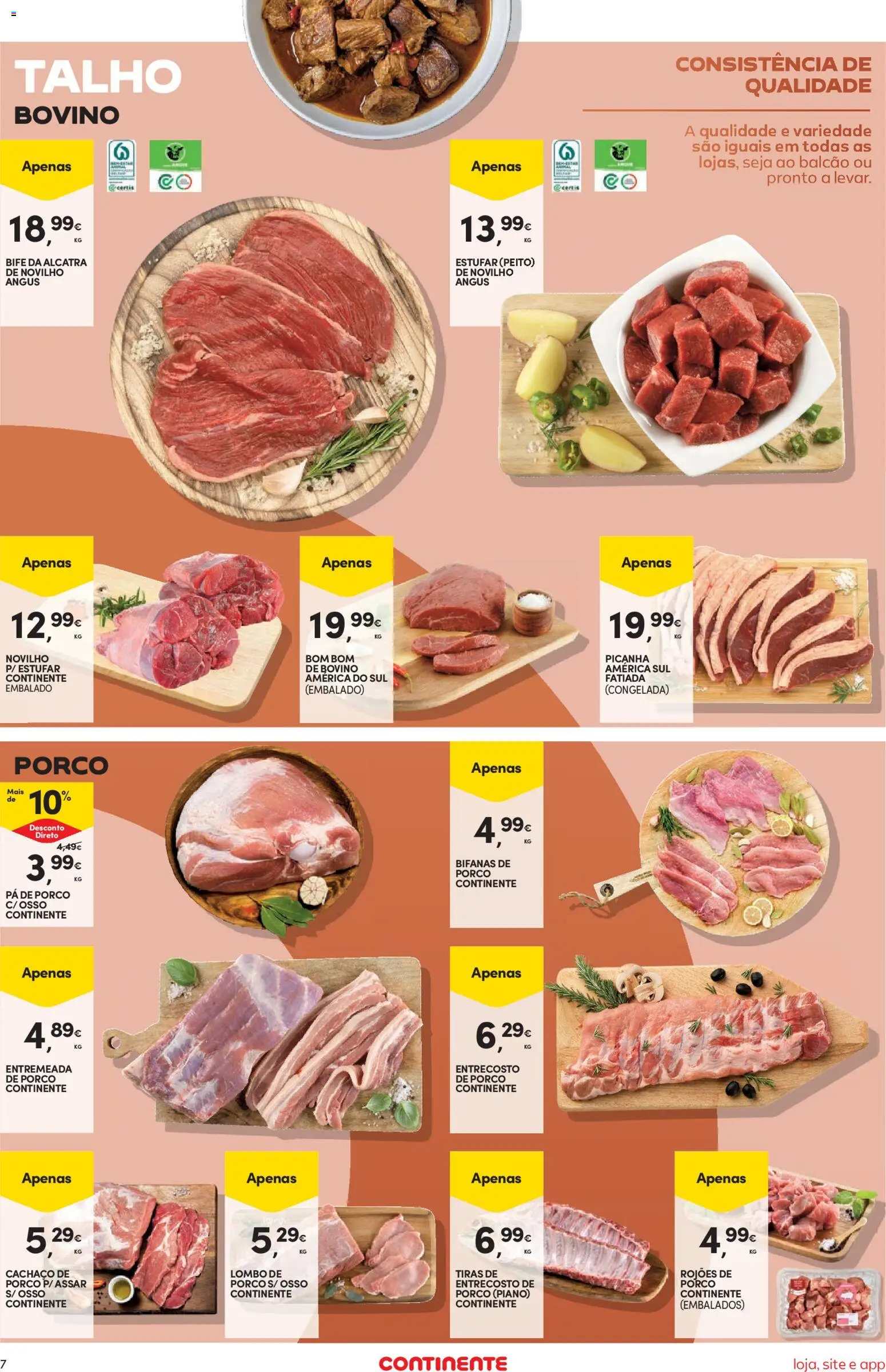 Continente Semanal Continente Bom Dia │ válido de 04/08/2026 | Página: 7 | Produtos: Lombo, Pá