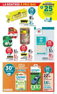 Super U - Prévisualisation de Super U - La rentrée à prix bas valide à partir de 11/08/2026 | Page: 17 | Produits: Étiqueteuse, Étiqueteuse dymo, Colle