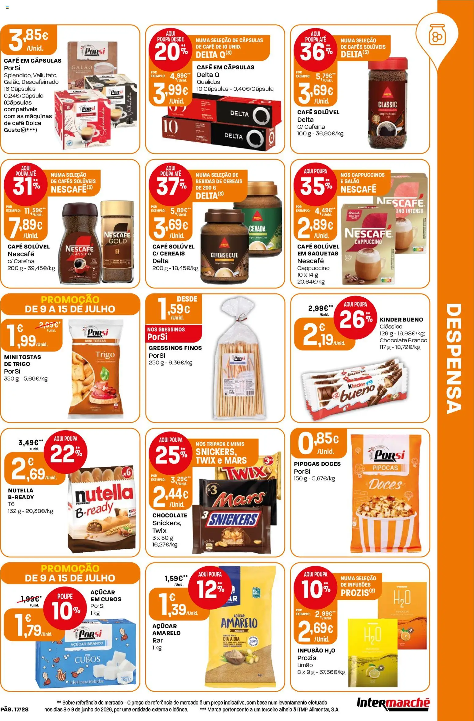 Intermarché Folheto Contact │ válido de 09/07/2026 | Página: 17 | Produtos: Base, Chocolate, Tarte, Cereais