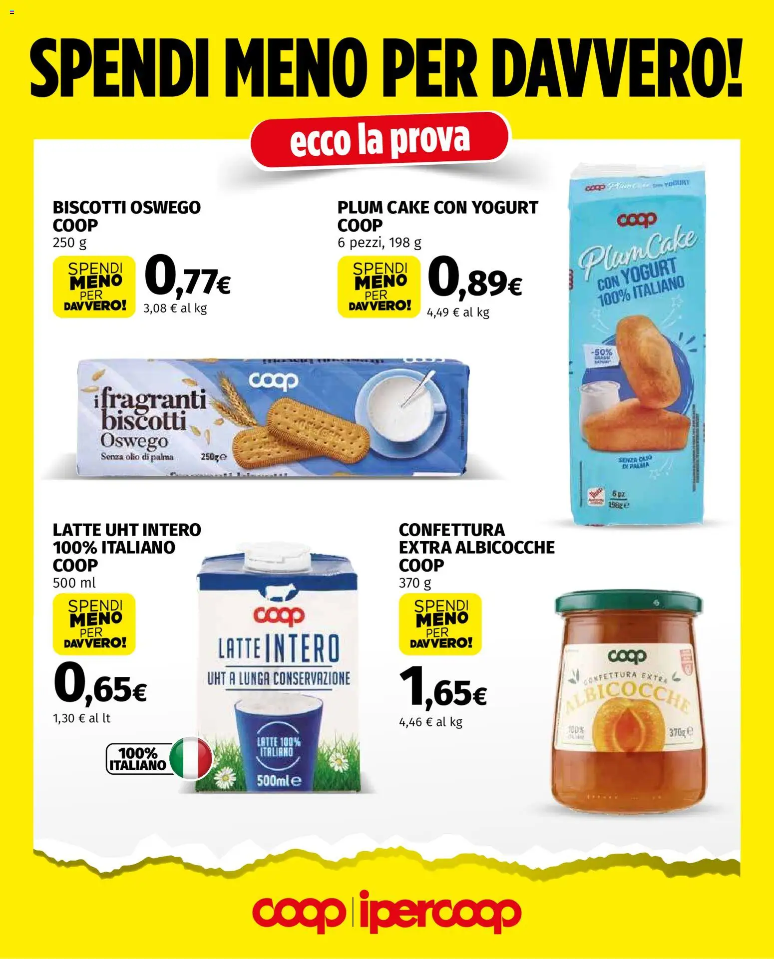 Volantino COOP del 10/09/2026 | Pagina: 2 | Prodotti: Yogurt, Biscotti, Latte, Plumcake