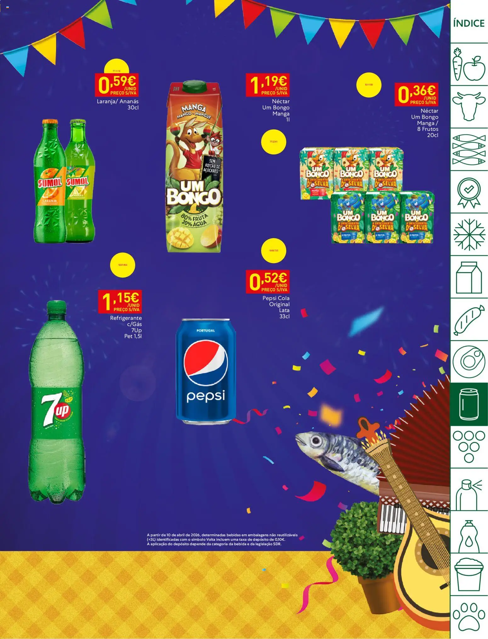 Recheio folheto Madeira │ válido de 18/08/2026 | Página: 23 | Produtos: Agua, Refrigerante, Manga, Ananás