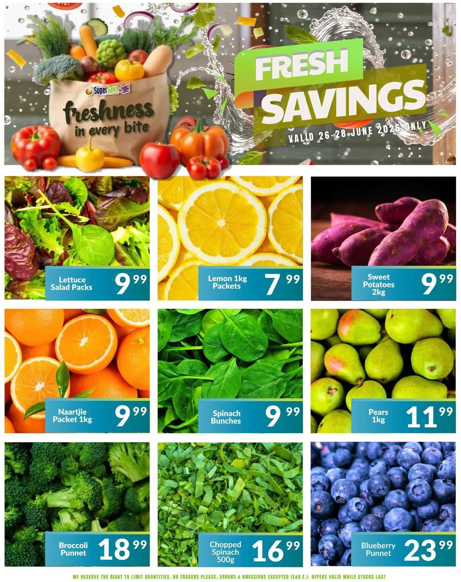 New Super Save catalogue – valid from 28/06/2026 | Page: 11 | Products: Pears, Potatoes, Lemon, Lettuce