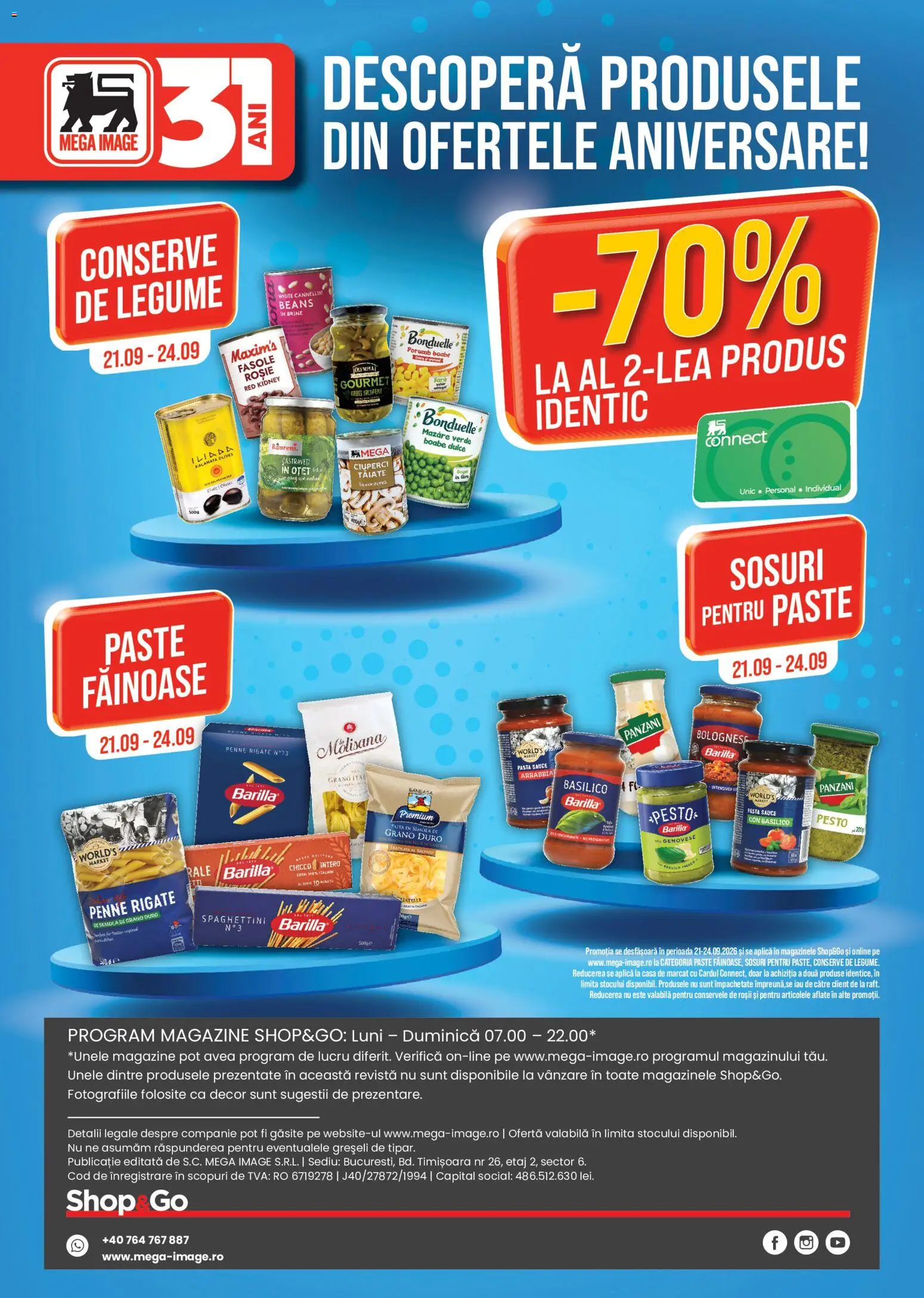 Noul catalog Mega Image – valabil de la 17.09.2026 | Pagină: 6 | Produse: Mazăre, Aplică, Barilla, Porumb