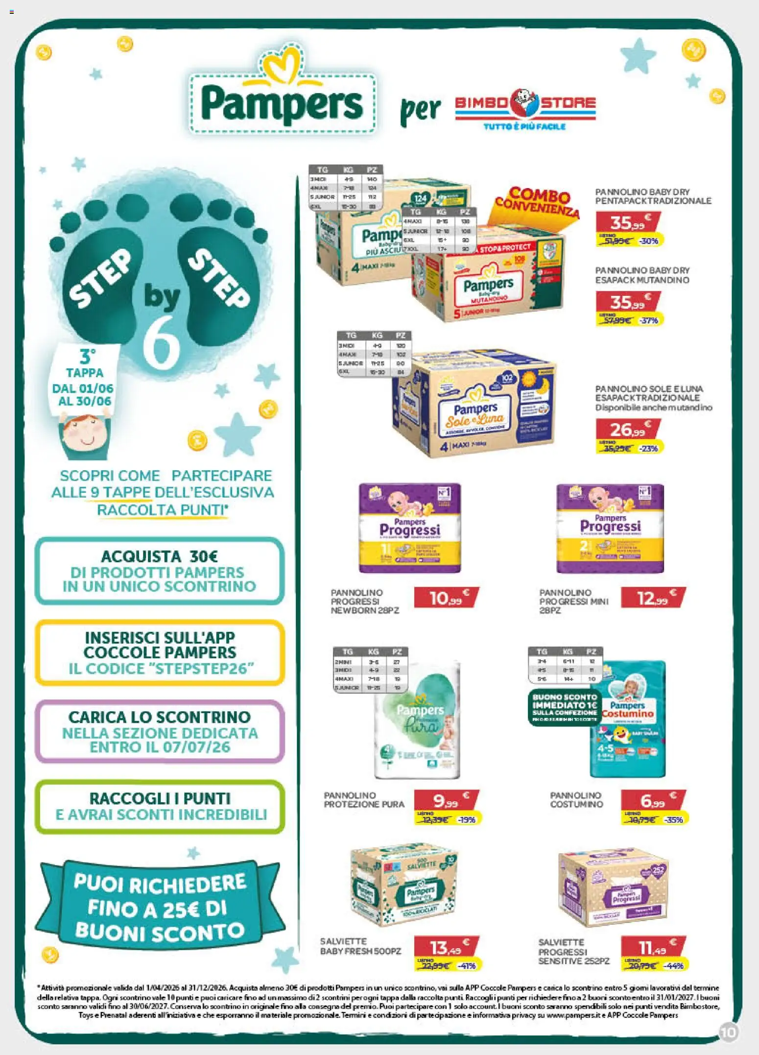 Volantino Bimbo store del 11.06.2026 | Pagina: 10 | Prodotti: Pampers