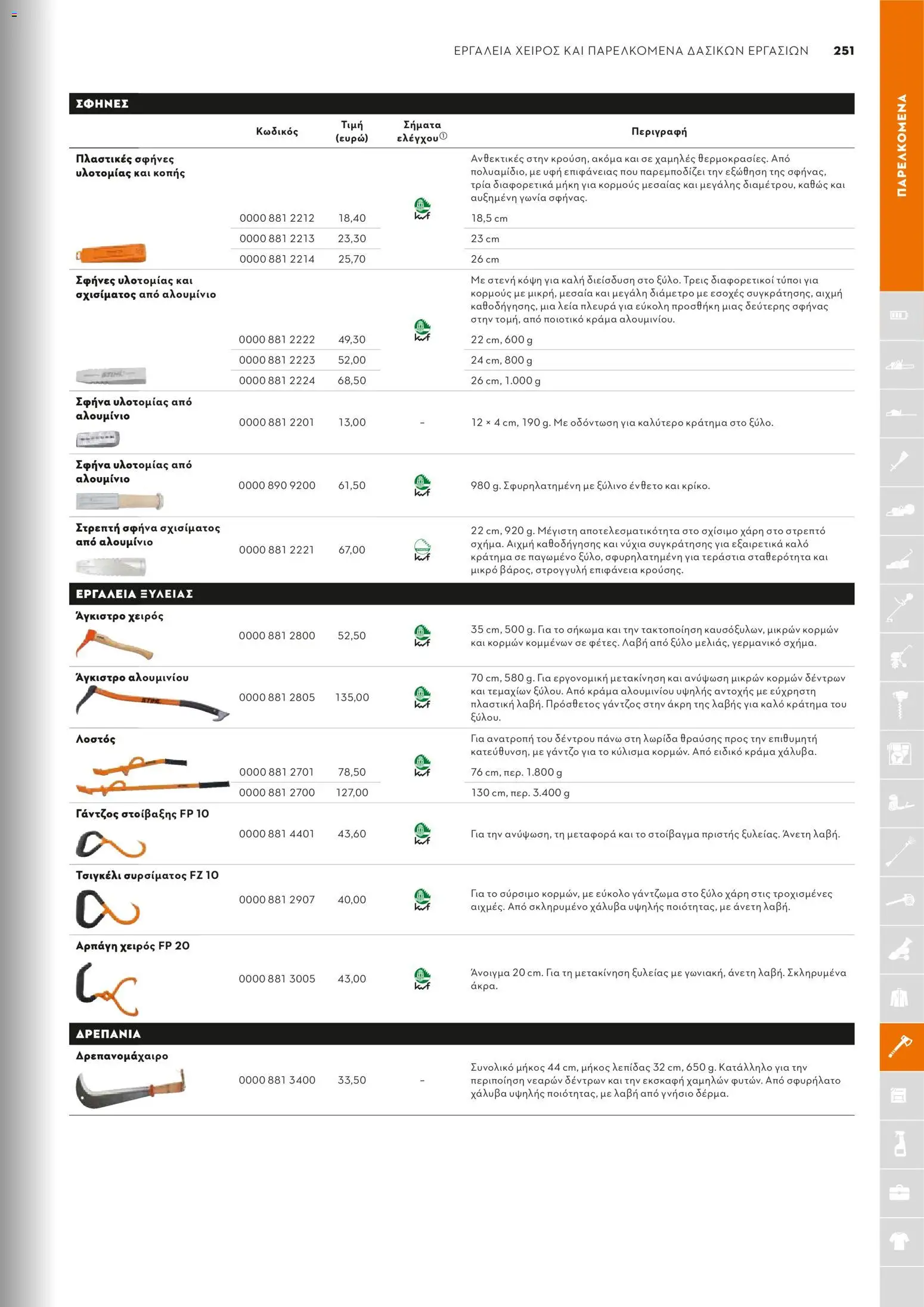 Stihl - Κατάλογος – σε ισχύ από 01/02/2026 | Σελίδα: 252