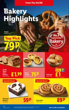 Preview of Weekly offers Lidl valid from 04.06.2026 | Page: 4 | Products: Pie, Bakery
