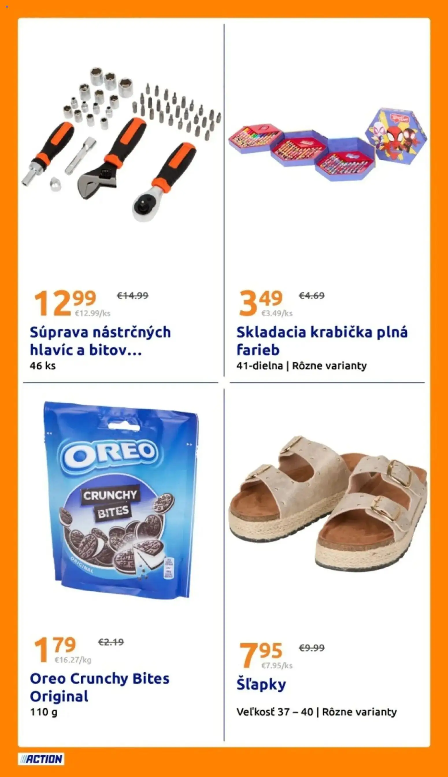 Nové Action akcie – leták je platný od 24.06.2026 | Strana: 29 | Produkty: Šľapky