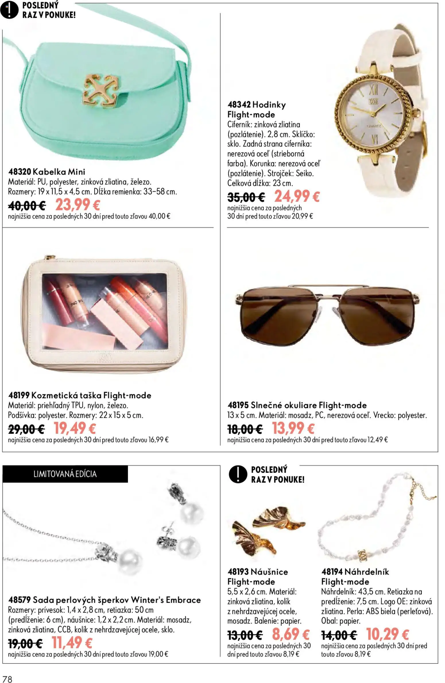 Nové Oriflame akcie – leták je platný od 19.08.2026 | Strana: 78 | Produkty: Strojček, Hodinky, Taška
