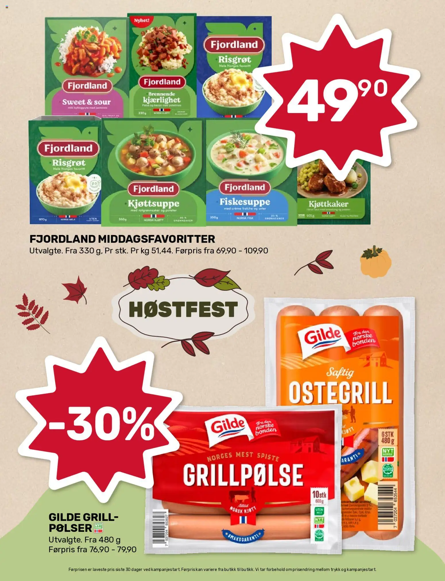 {H1} | Side: 2 | Produkter: Grill, Fjordland risgrøt, Fiskesuppe, Kjøtt