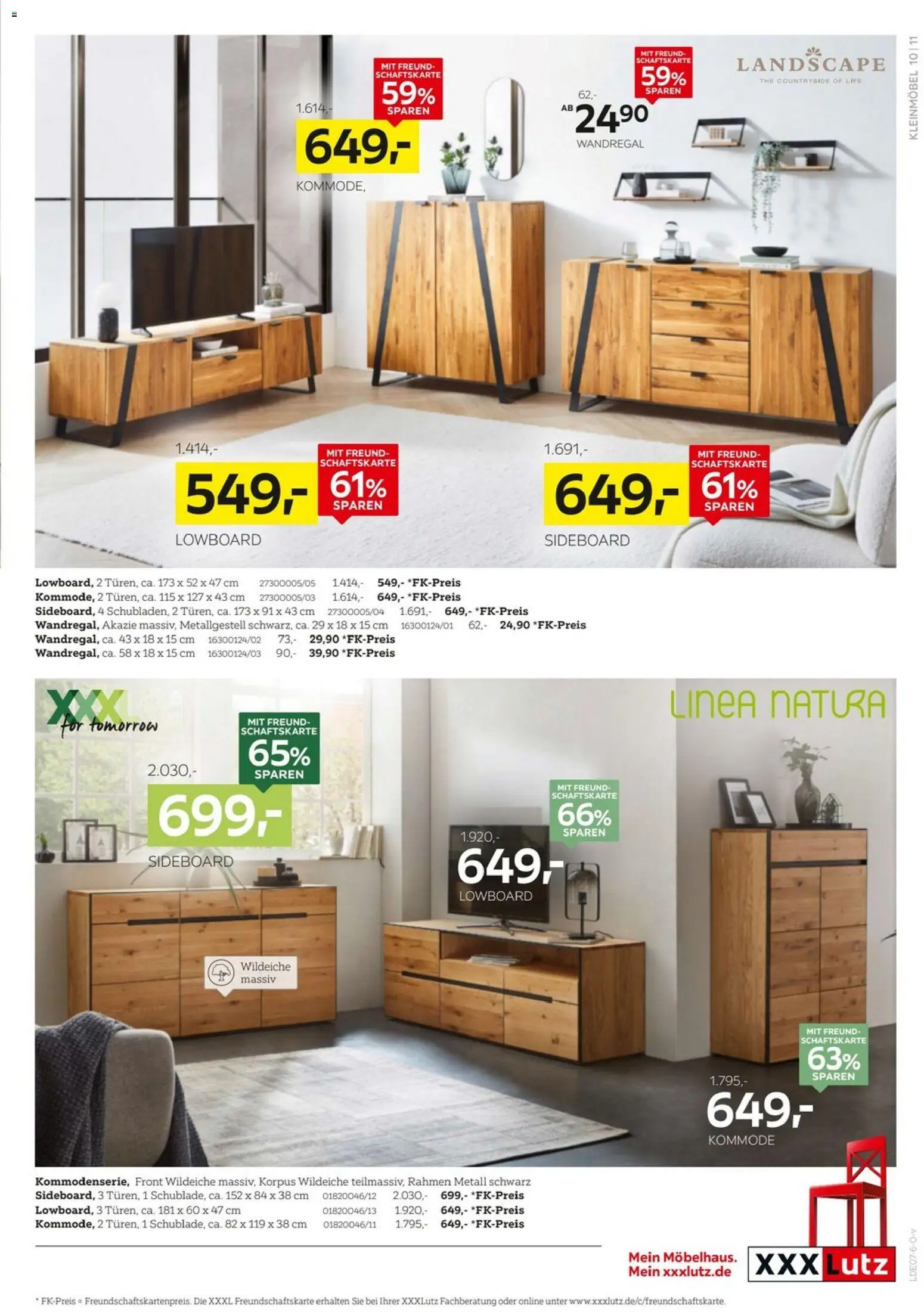 XXXLutz Aufbewahrung & Deko – gültig ab 27.06.2026 | Seite: 11 | Produkte: Sideboard, Lowboard, Wandregal, Kommode