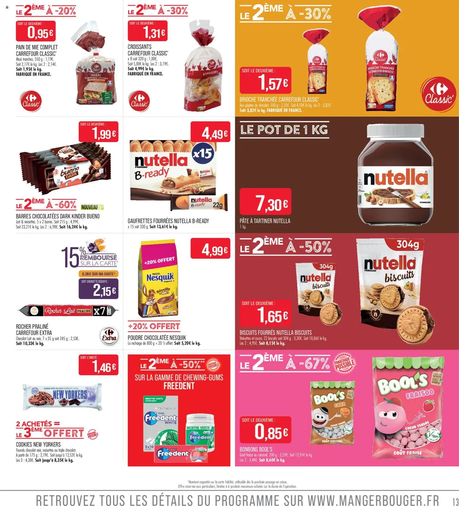 {H1} | Page: 13 | Produits: Cookies, Lait, Pain, Biscuits