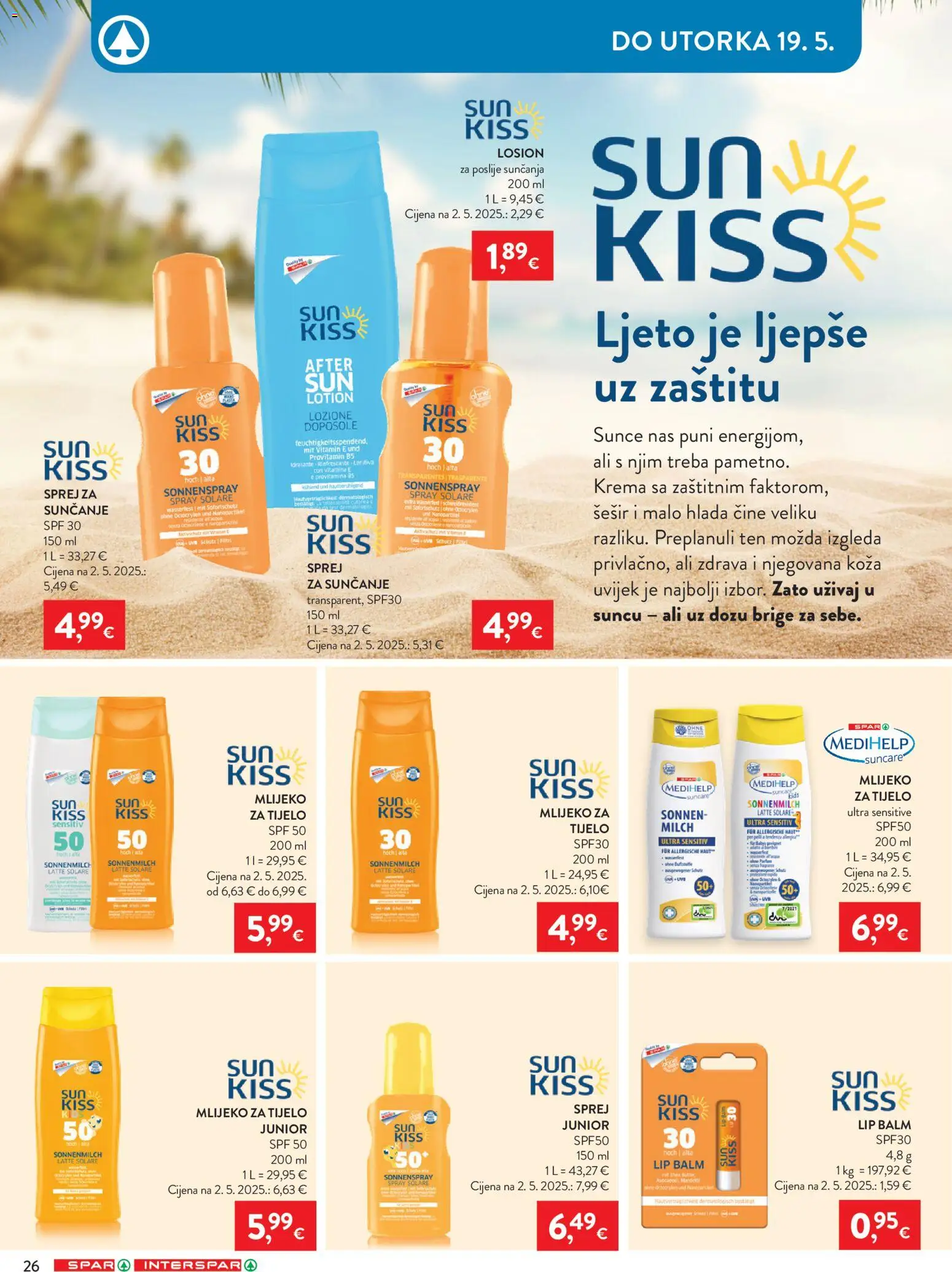 Spar katalog | vrijedi od 13.05.2026 | Stranica: 31 | Proizvodi: Mlijeko, Mlijeko za tijelo, Krema, Šešir