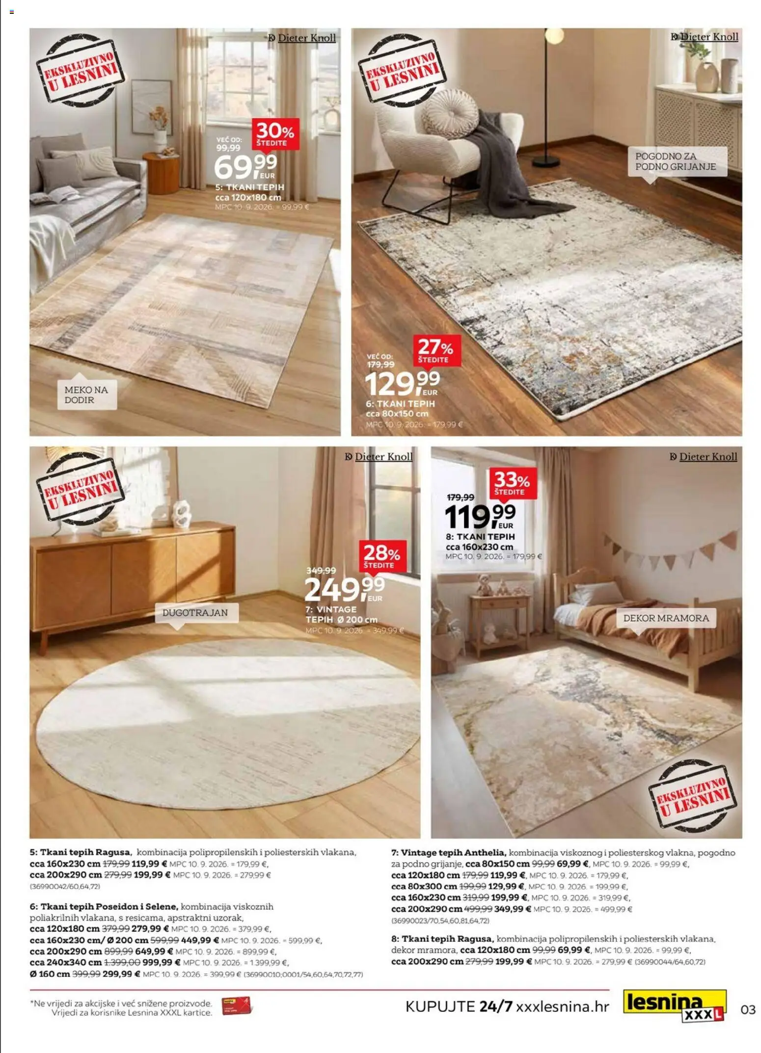 Lesnina katalog | vrijedi od 01.09.2026 | Stranica: 3 | Proizvodi: Tepih
