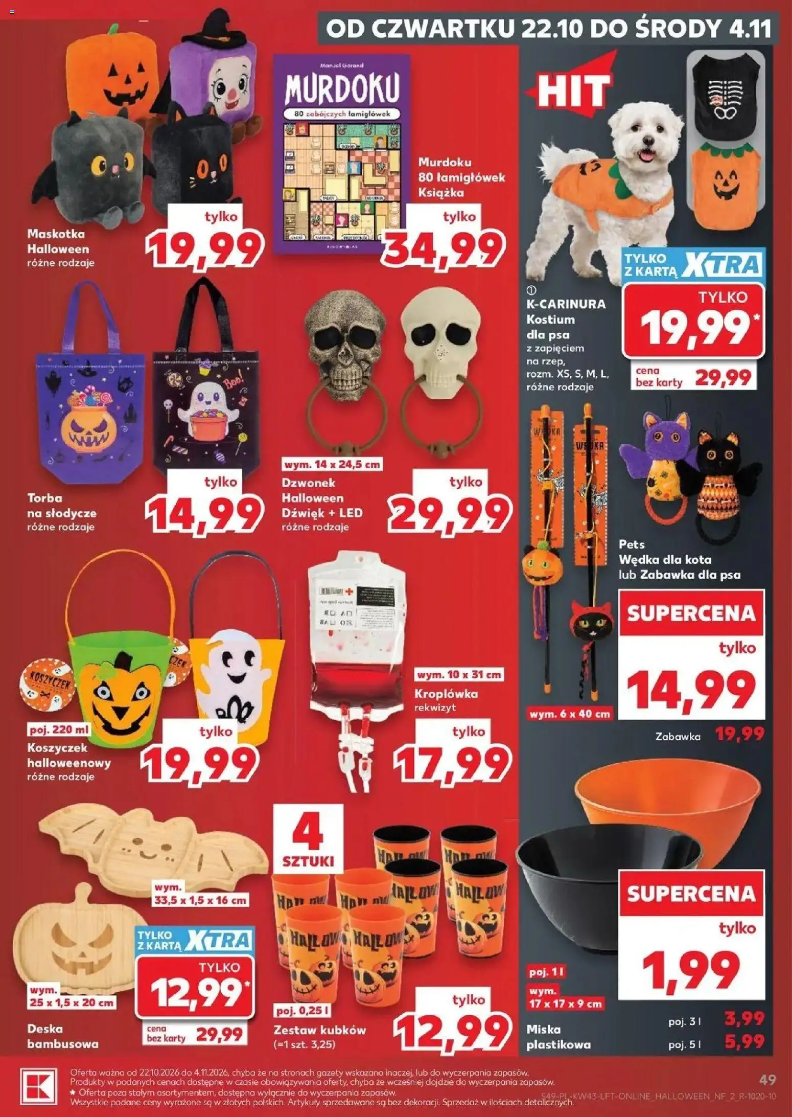 Kaufland aktualna gazetka od 22.10.2026 - od jutra PDF | Strona: 49 | Produkty: Karta, Słodycze, Gazety, Zabawka dla psa