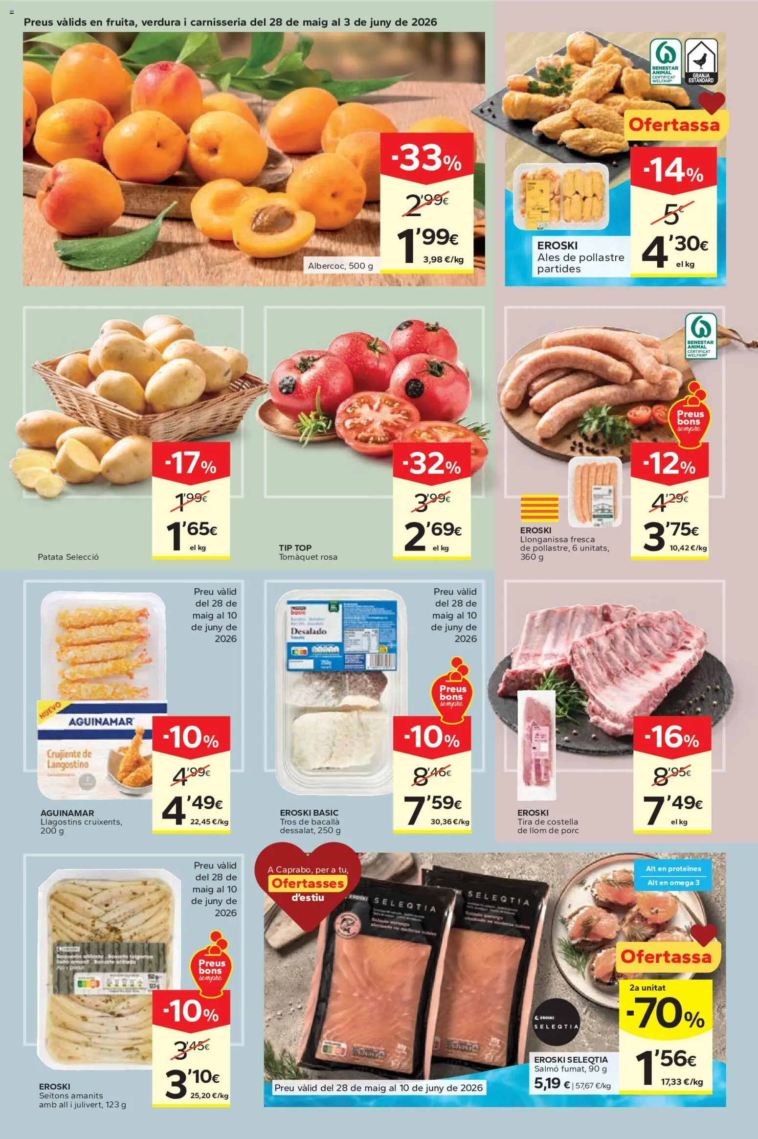 Caprabo Ofertasses d'estiu │ válido desde el 28.05.2026 | Página: 3 | Productos: Δοχείο φοντί, Langostino