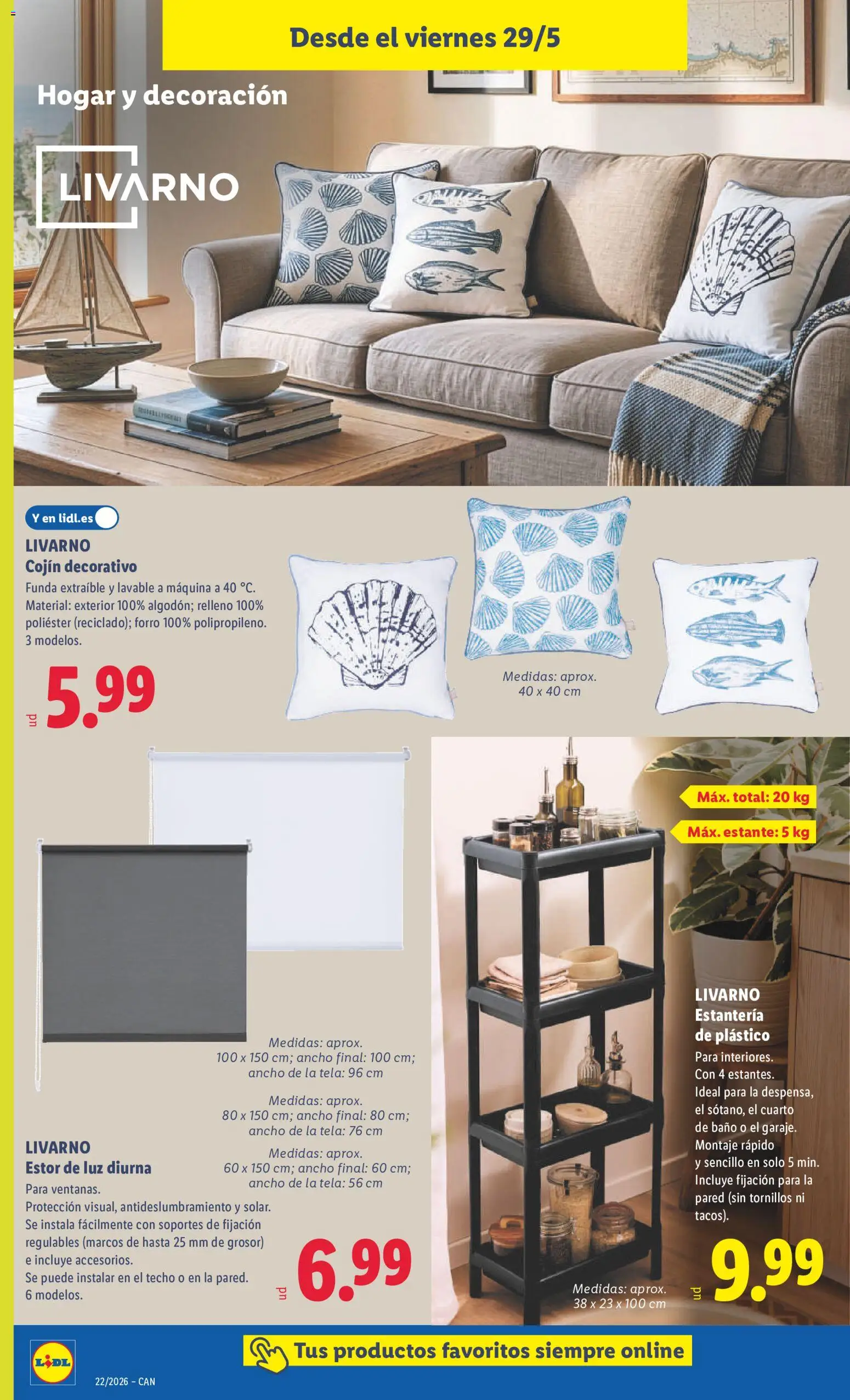 Lidl folleto de bazar │ válido desde el 25.05.2026 | Página: 32 | Productos: Funda, Cojín, Estante, Baño