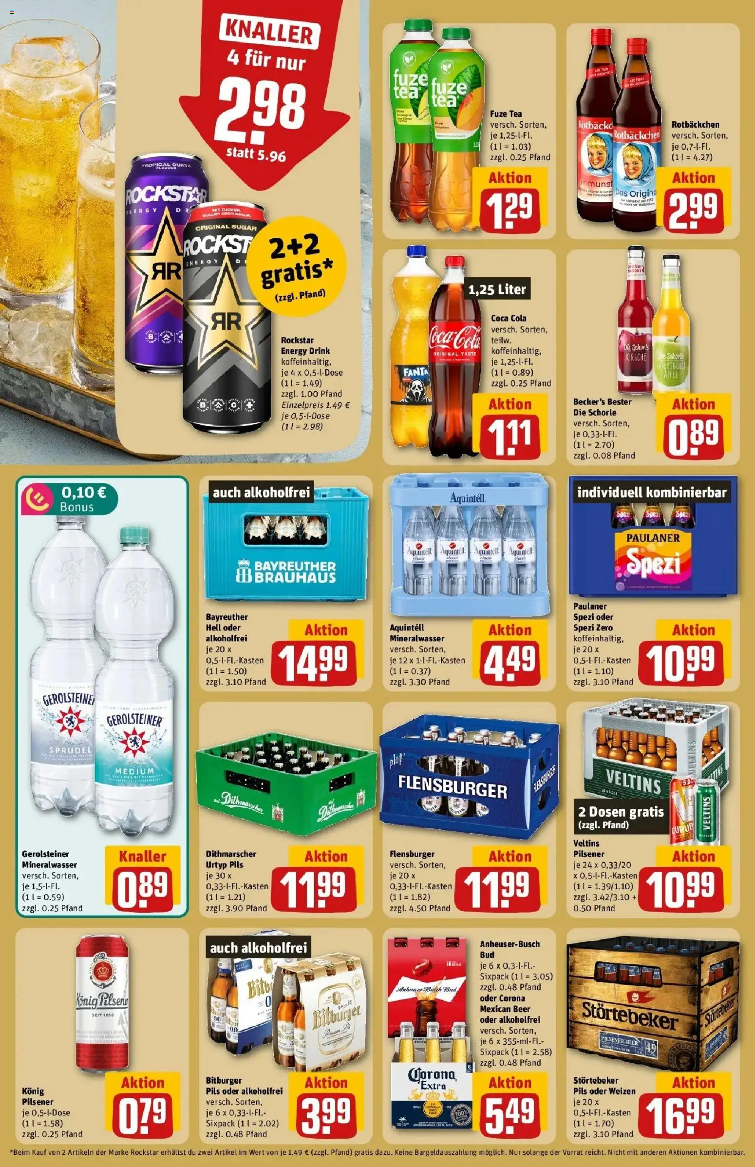 REWE Prospekt ab 07.09.2026 zum Blättern » Angebote | Seite: 18 | Produkte: Bitburger, Paulaner, Veltins, Gerolsteiner