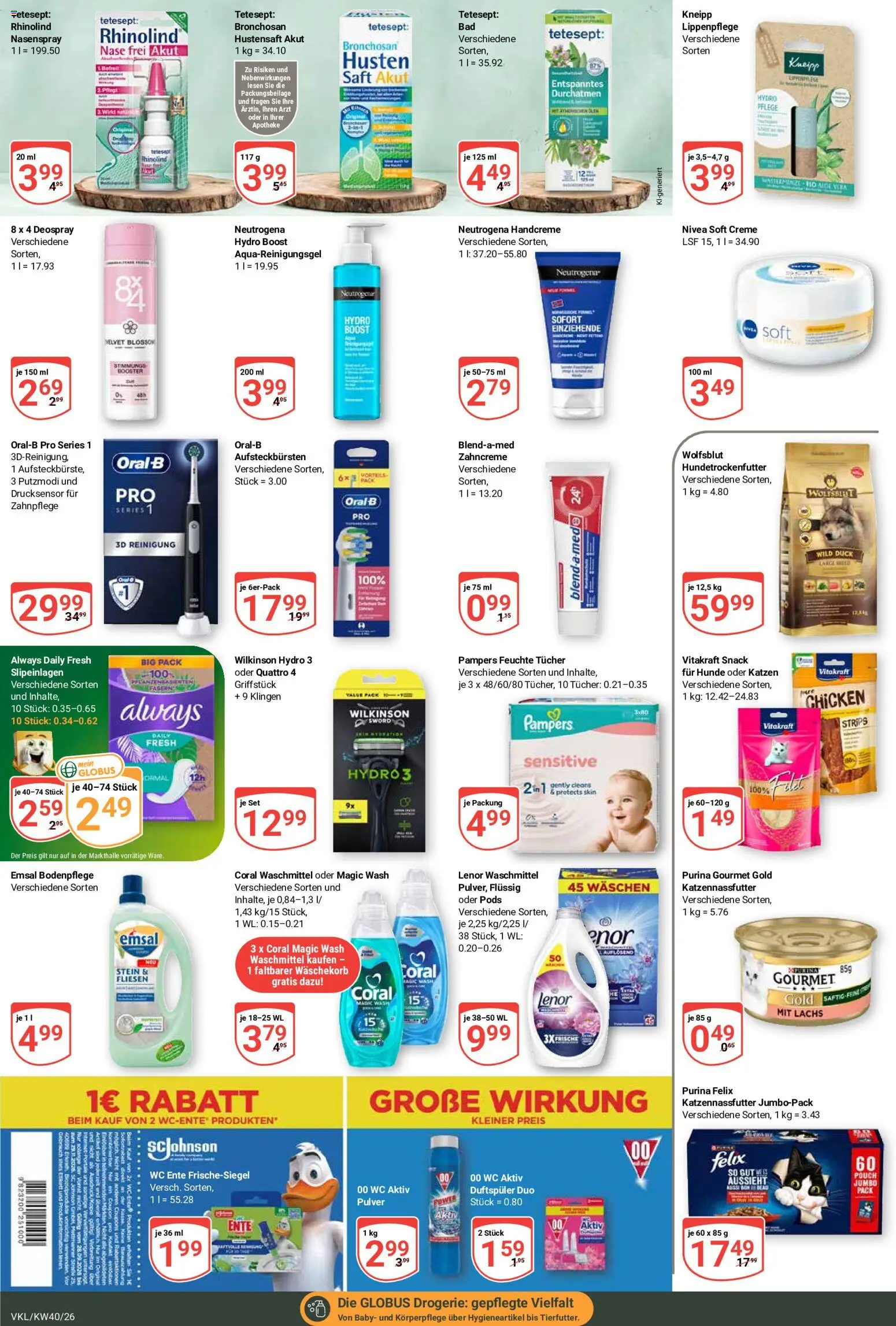 Globus Prospekt Völklingen – gültig ab 28.09.2026 | Seite: 21 | Produkte: Coral, Lachs, Waschmittel, Deospray
