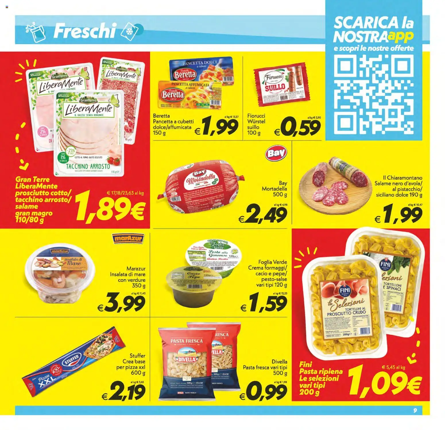Volantino SuperConveniente del 23/10/2026 | Pagina: 9 | Prodotti: Arrosto, Verdure, Mortadella, Tortelloni