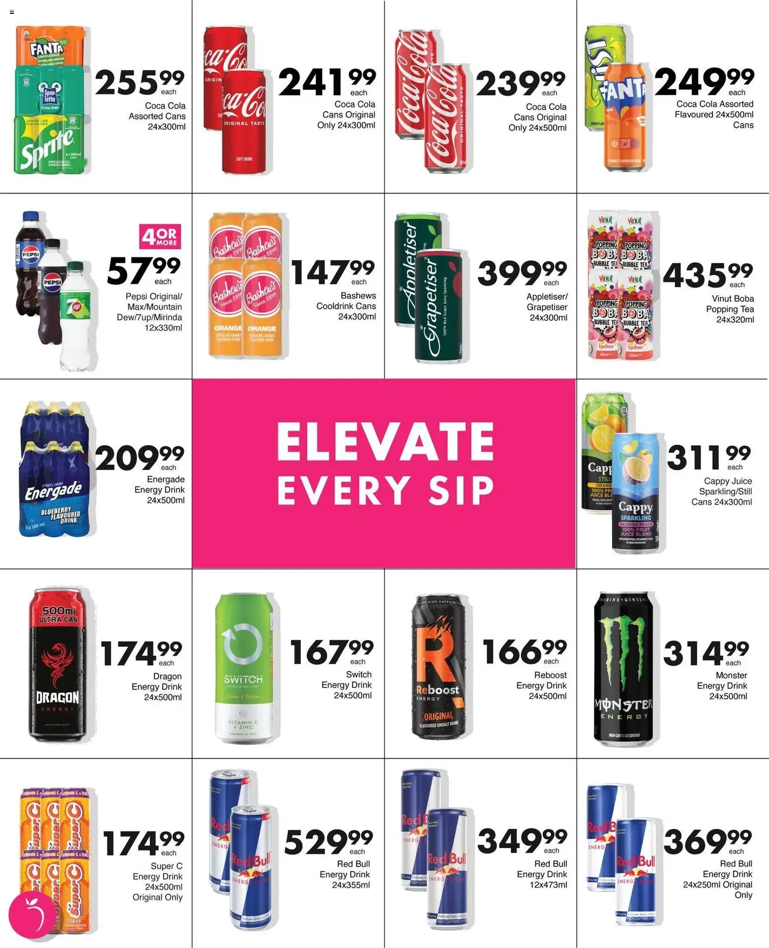 New Save catalogue – valid from 15.06.2026 | Page: 20 | Products: Juice, Switch, Sprite, Peach