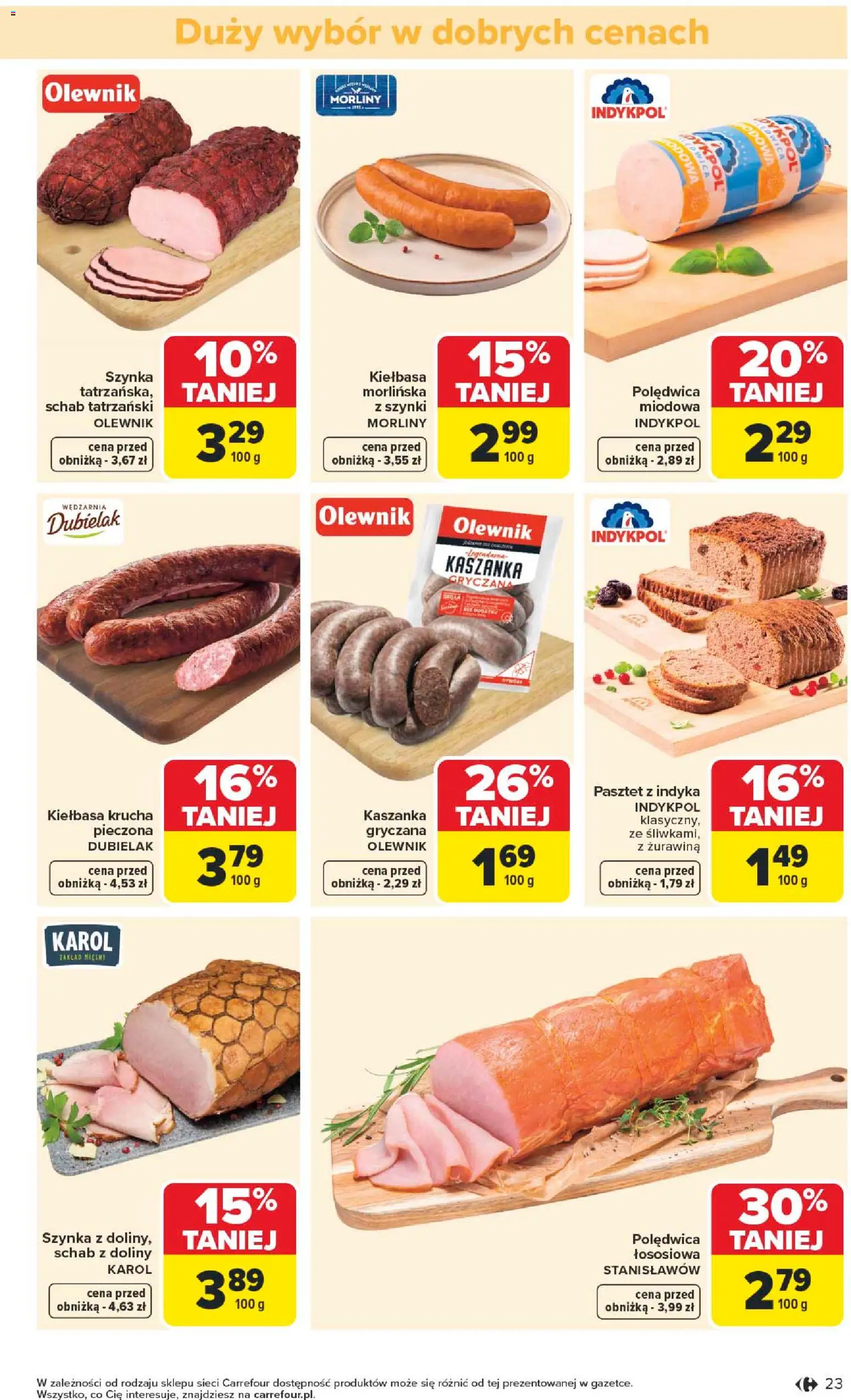 Carrefour gazetka od 25.05.2026 | Strona: 25 | Produkty: Kiełbasa, Pasztet z indyka, Kaszanka, Żurawina