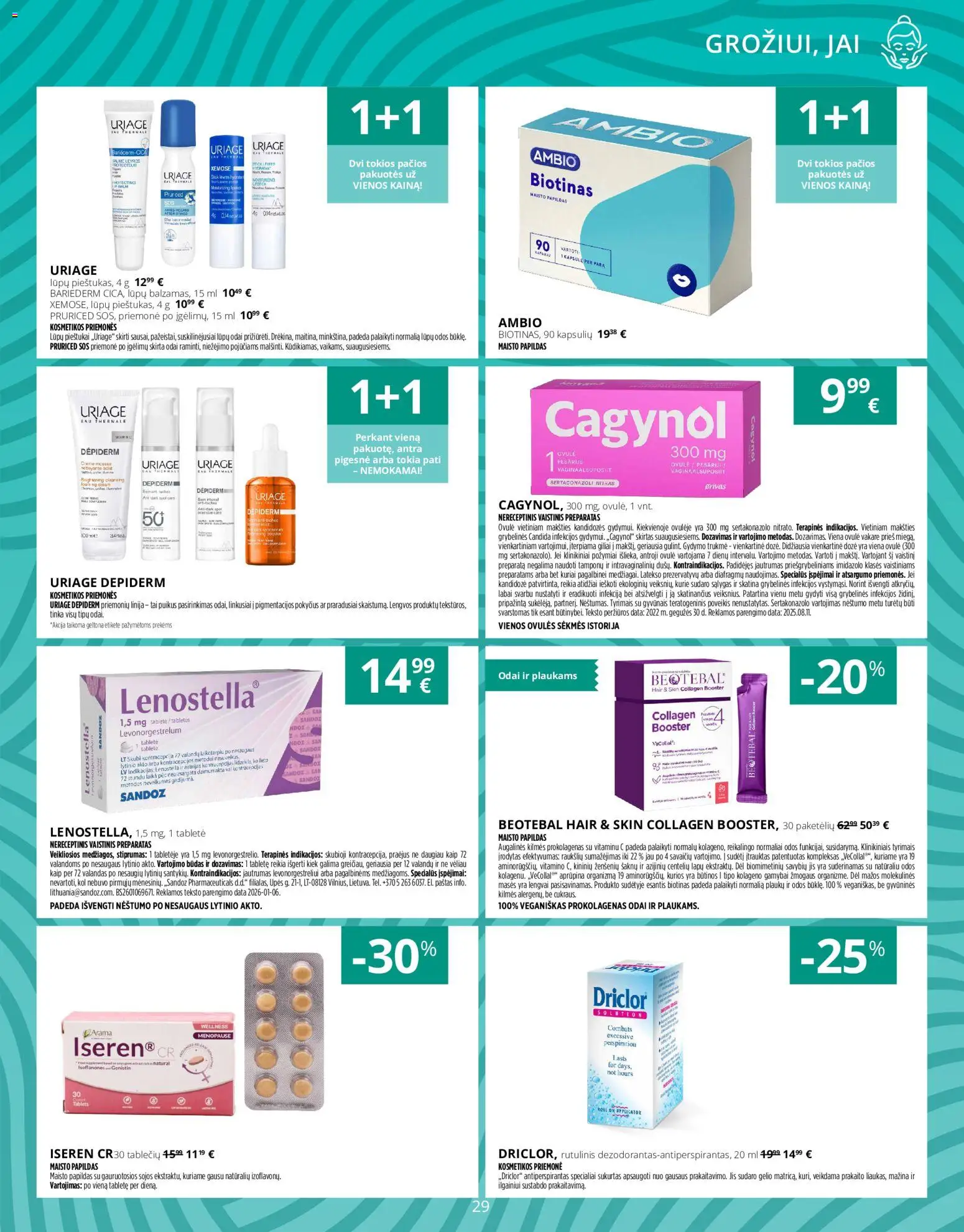Norfa vaistinė akcijos nuo 2026.09.01 | Puslapis: 29 | Prekių: Antiperspirantas