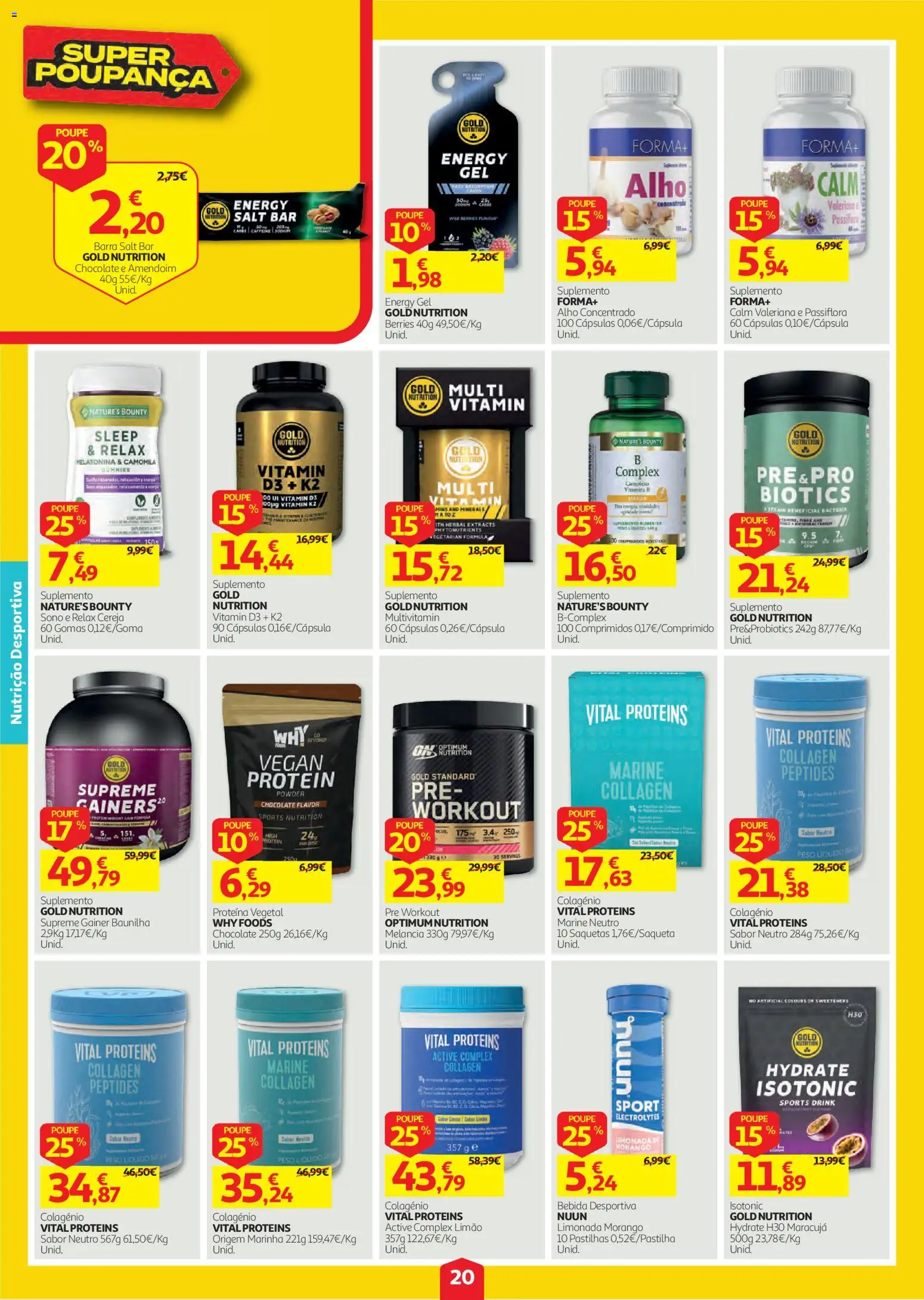 Auchan folheto │ válido de 08/10/2026 | Página: 20 | Produtos: Cereja, Gomas, Bebida, Proteina
