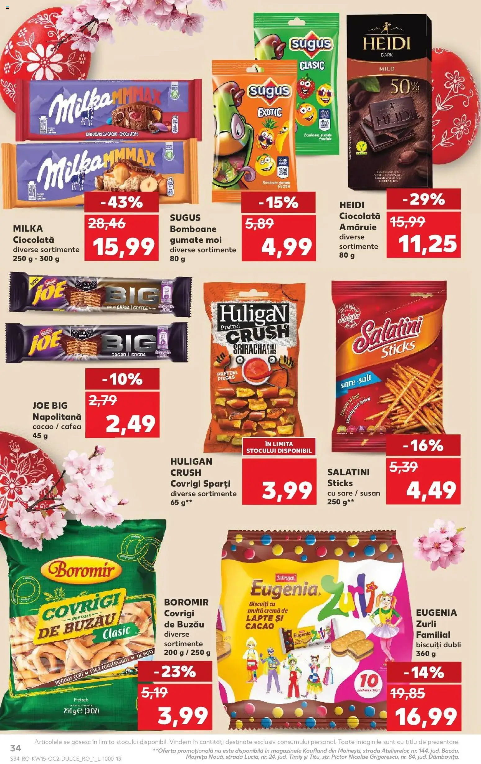 Noul catalog Kaufland – valabil de la 08.04.2026 | Pagină: 34 | Produse: Cafea, Ciocolată, Cacao, Biscuiți