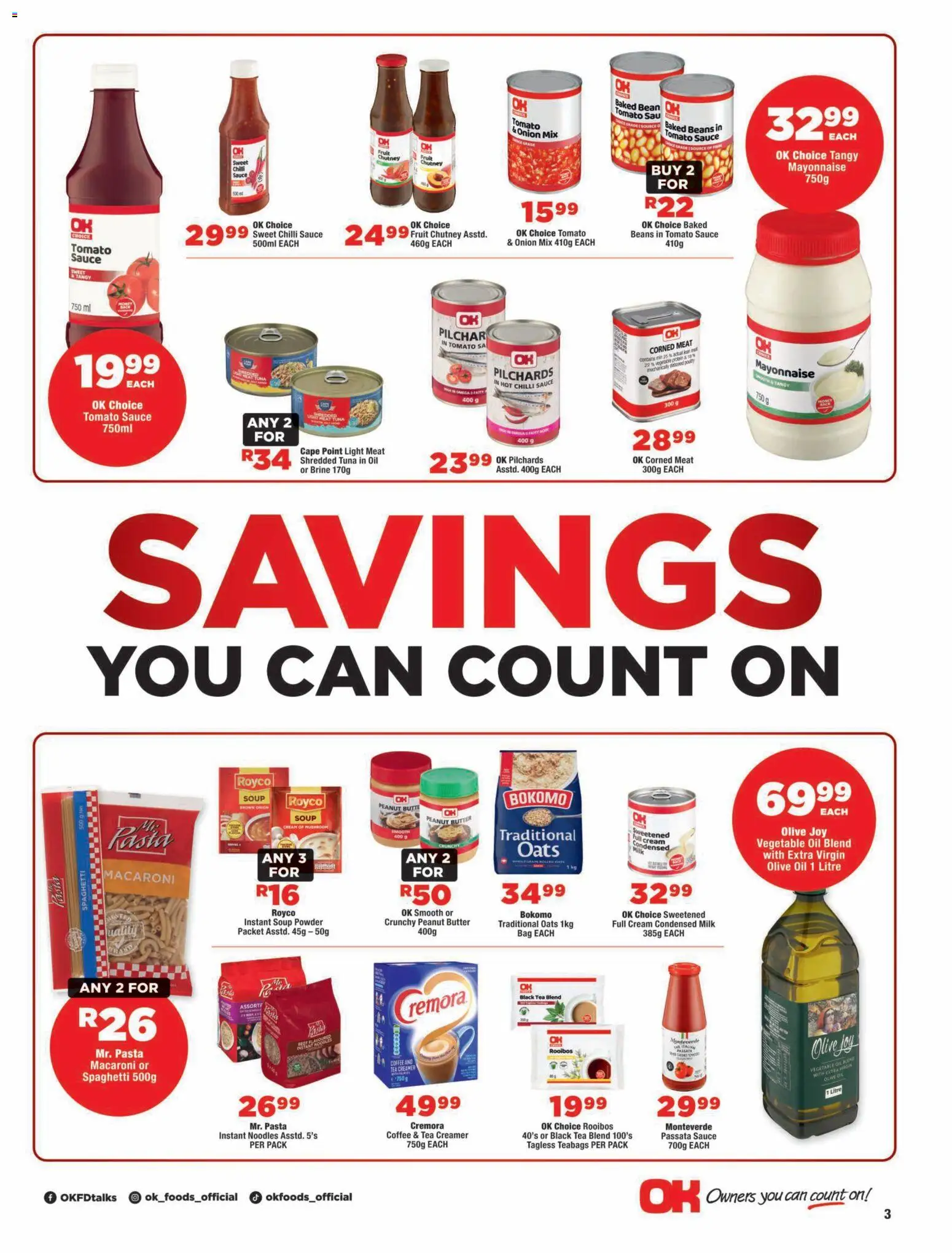 New OK Foods catalogue – valid from 12/08/2026 | Page: 3 | Products: Light, Powder, Cream, Mayonnaise
