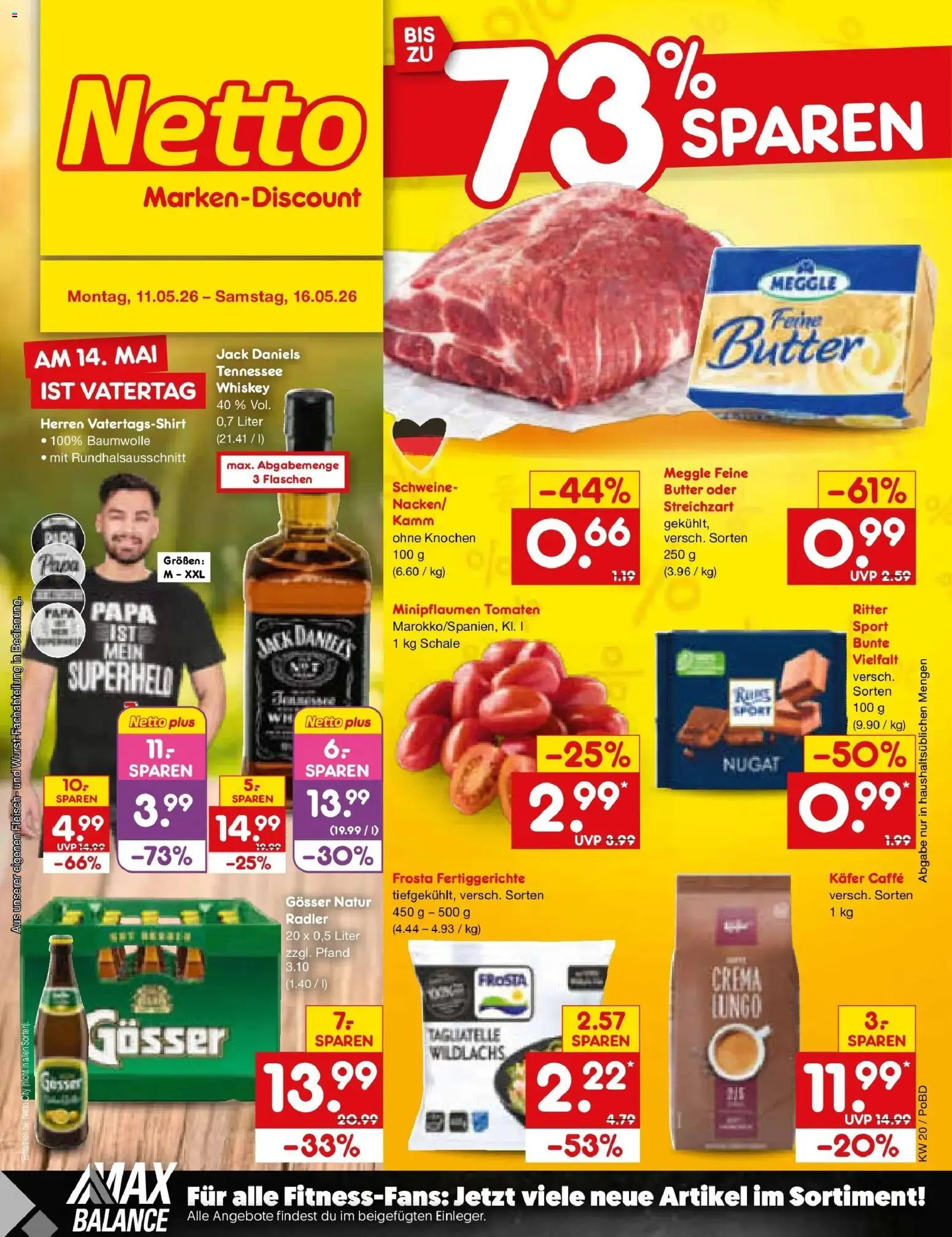 Netto Marken-Discount Prospekt Selb	 – gültig ab 10.05.2026 | Seite: 1 | Produkte: Jack Daniel's, Frosta, Fleisch, Whiskey