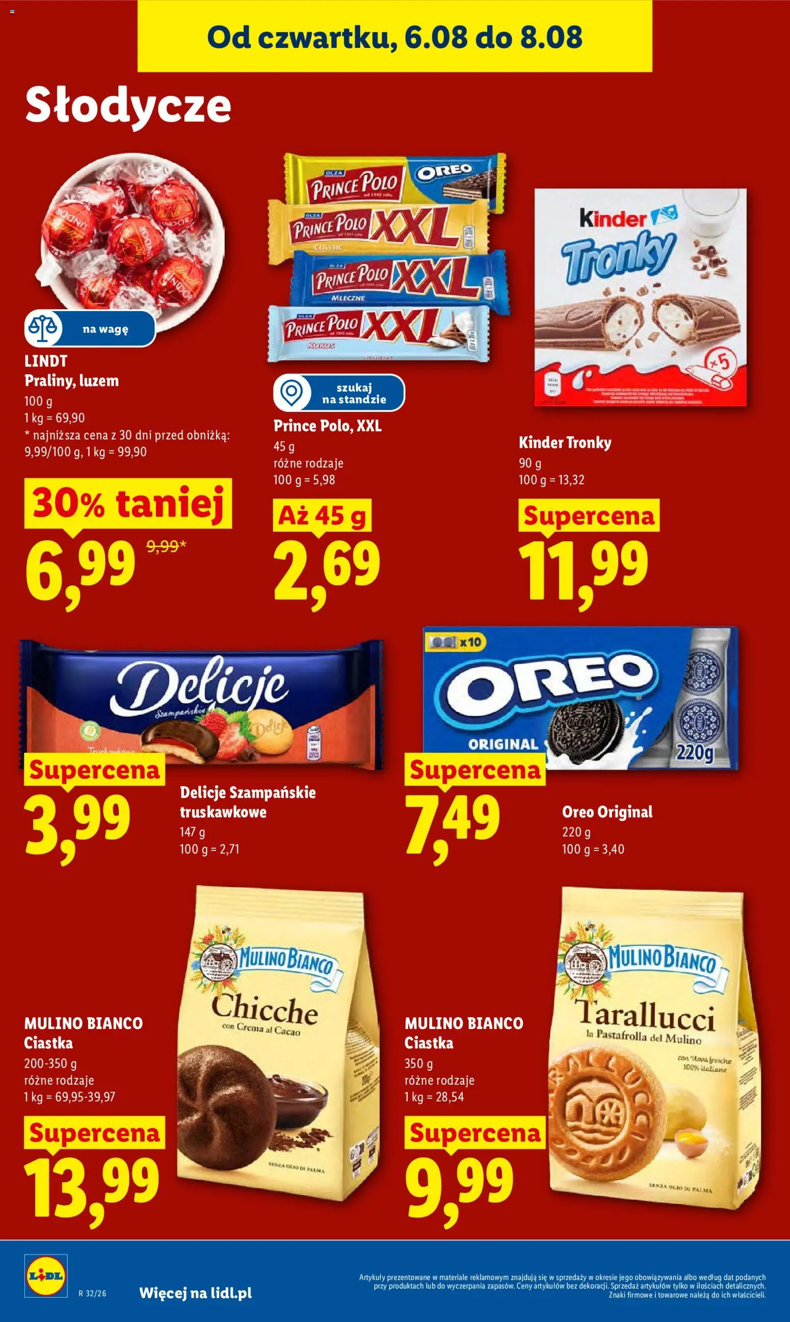 Lidl Polsko leták od 06.08.2026 | Strana: 78 | Produkty: Lindt, Crema, Kokos, Kinder
