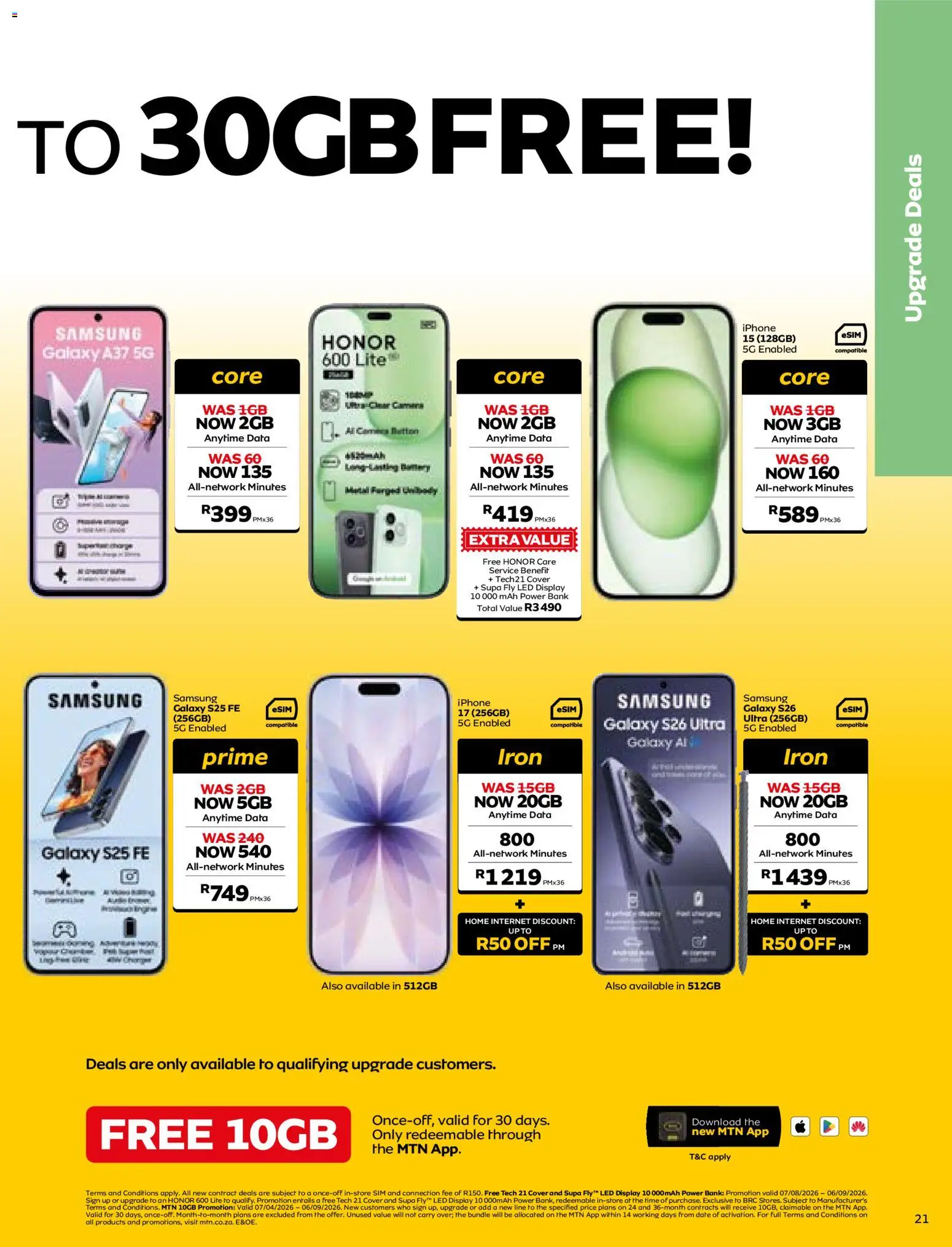 New MTN catalogue – valid from 07/08/2026 | Page: 21 | Products: Data, Sim, Cover, Iron