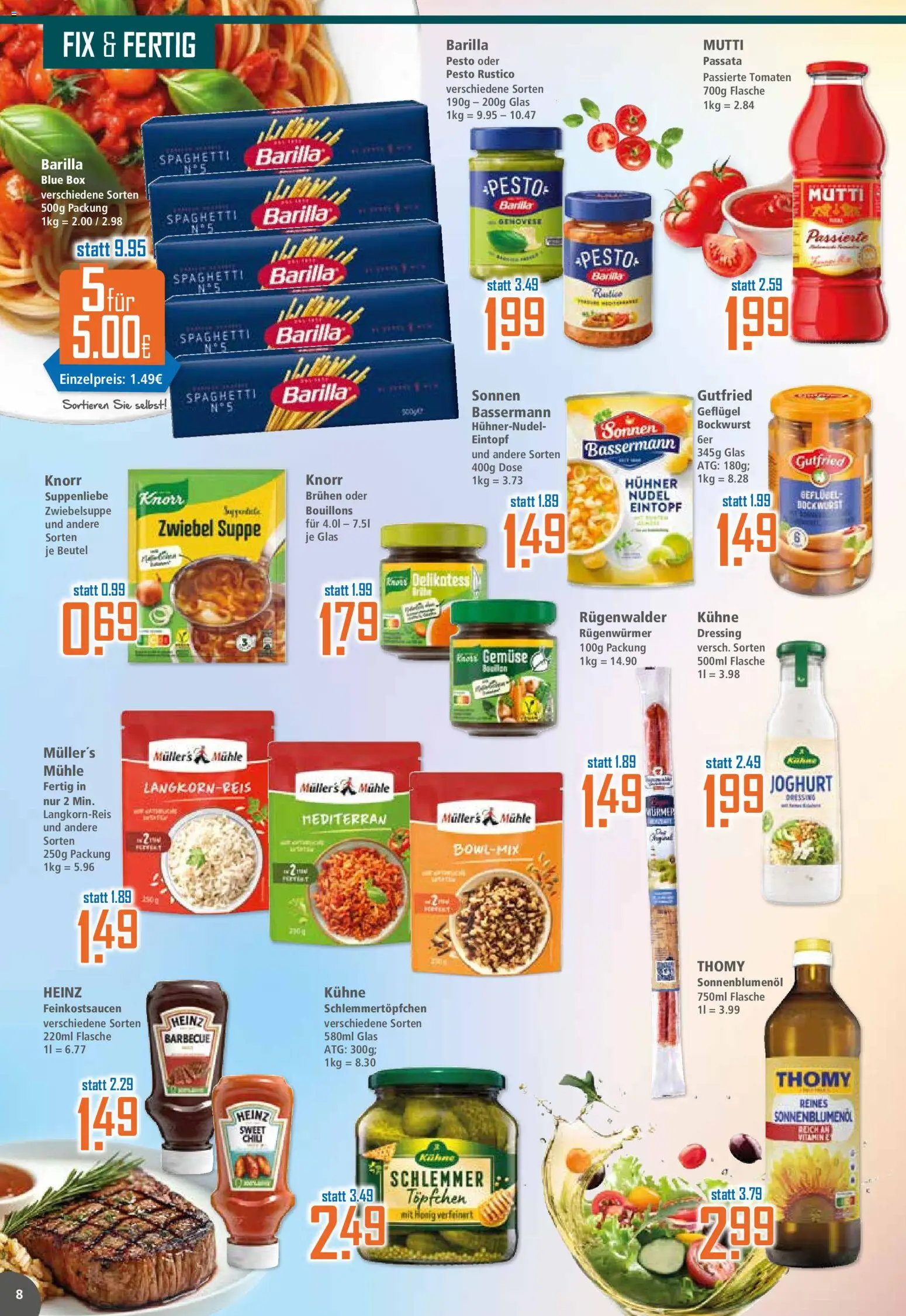 Klaas & Kock Prospekt – gültig ab 01.06.2026 | Seite: 8 | Produkte: Joghurt, Barilla, Dressing, Tomaten
