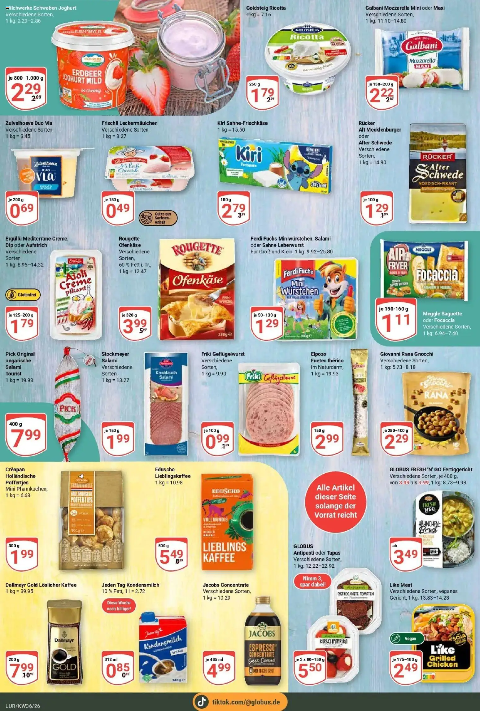 Globus Aktueller Prospekt (ab 31.08.2026) » Angebote online | Seite: 11 | Produkte: Gnocchi, Baguette, Tomaten, Sahne