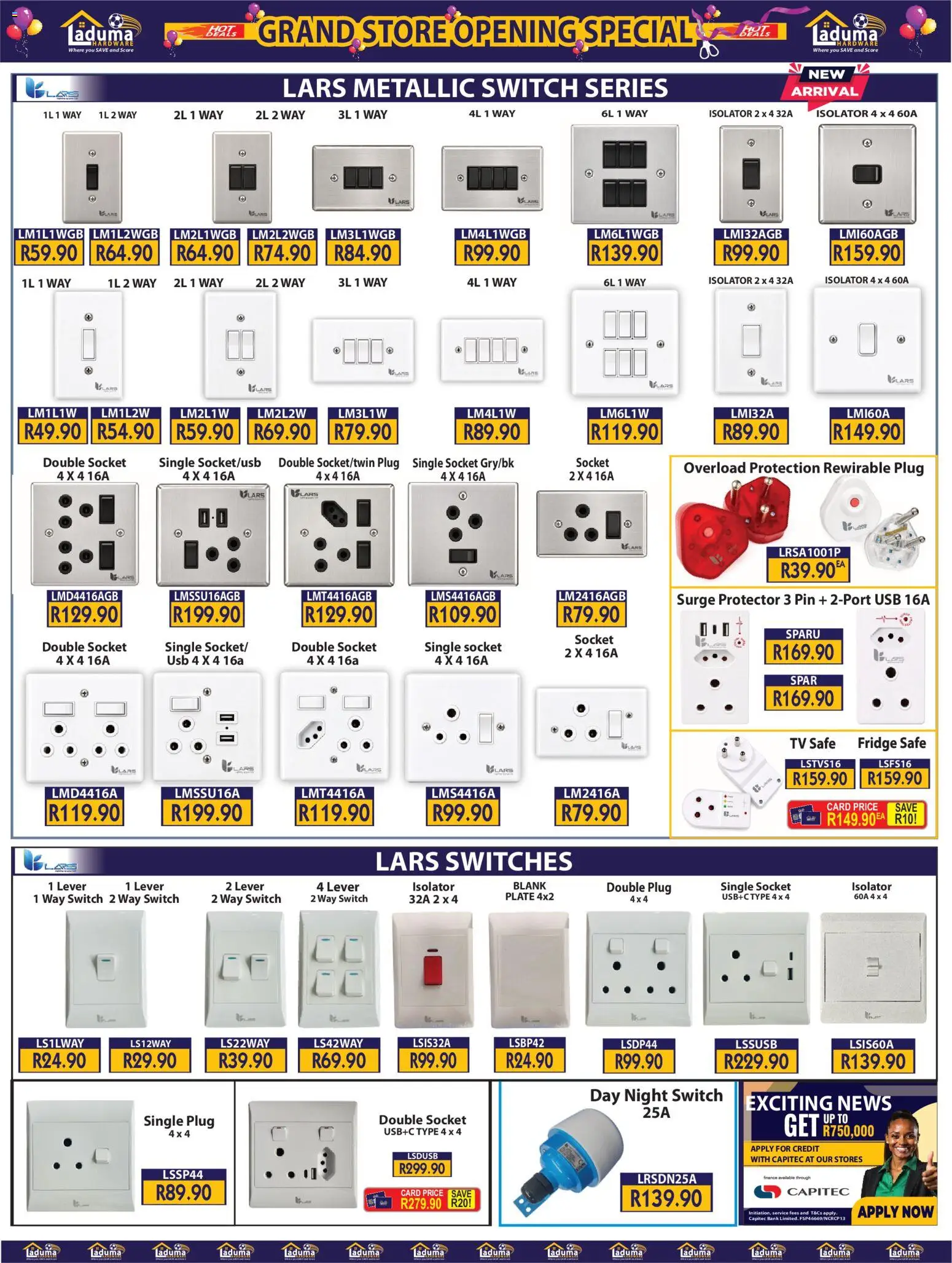 New Laduma Hardware catalogue – valid from 22/10/2026 | Page: 15 | Products: USB, TV, Socket, Switch