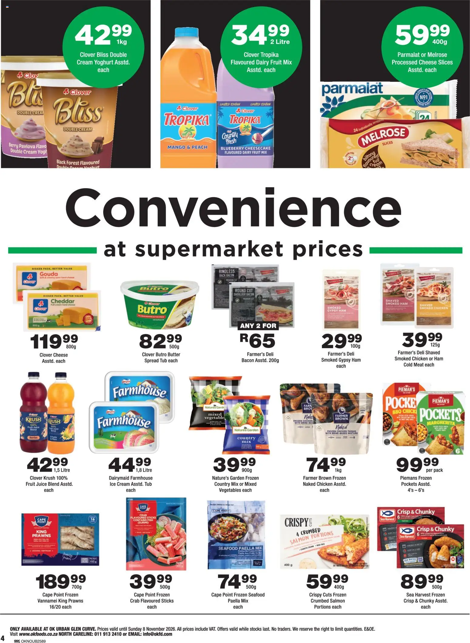 New OK Foods catalogue – valid from 23/10/2026 | Page: 4 | Products: Frozen Fruit, Cheddar, Cream, Peach