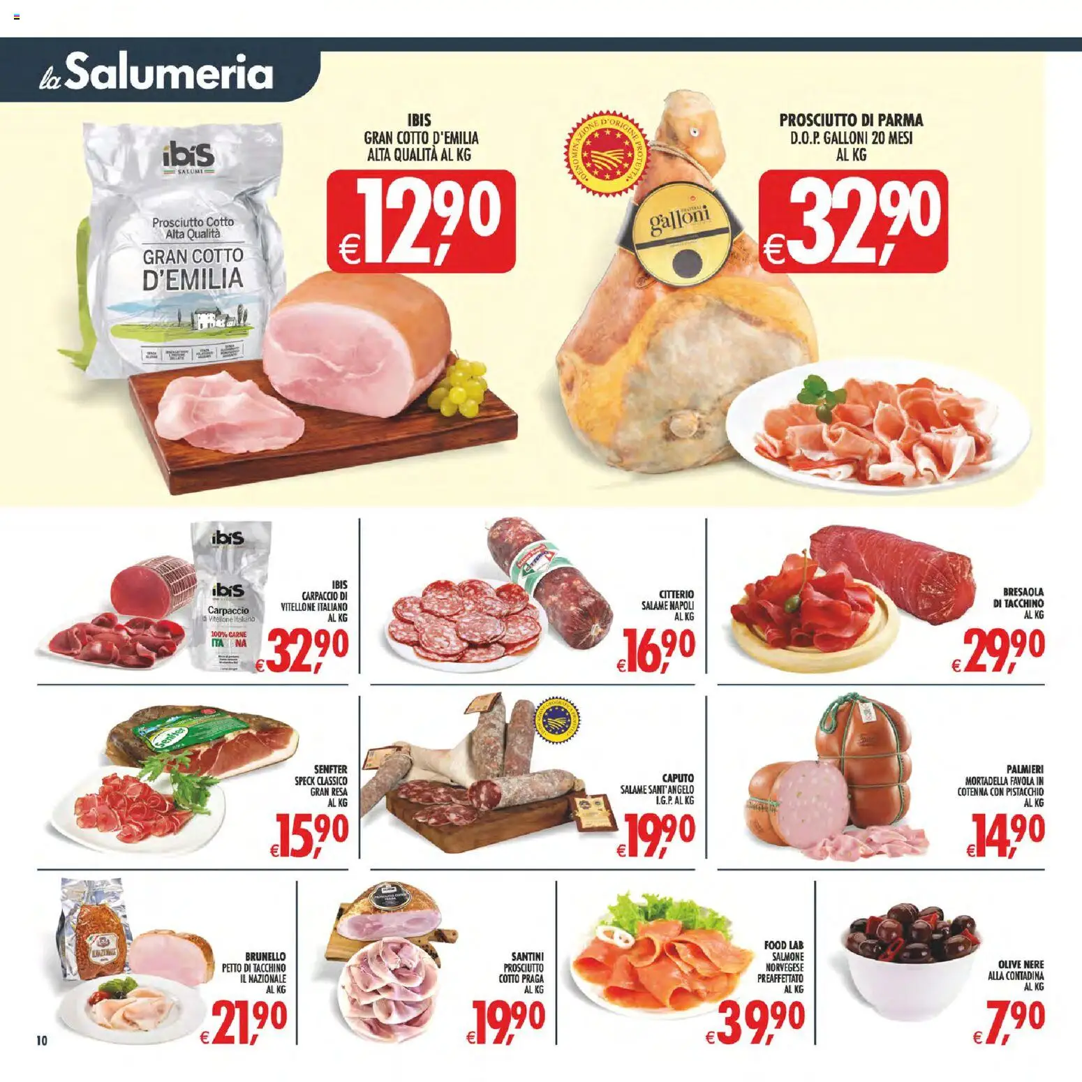 Volantino Decò del 11/08/2026 | Pagina: 12 | Prodotti: Speck, Prosciutto di Parma, Mortadella, Petto di tacchino