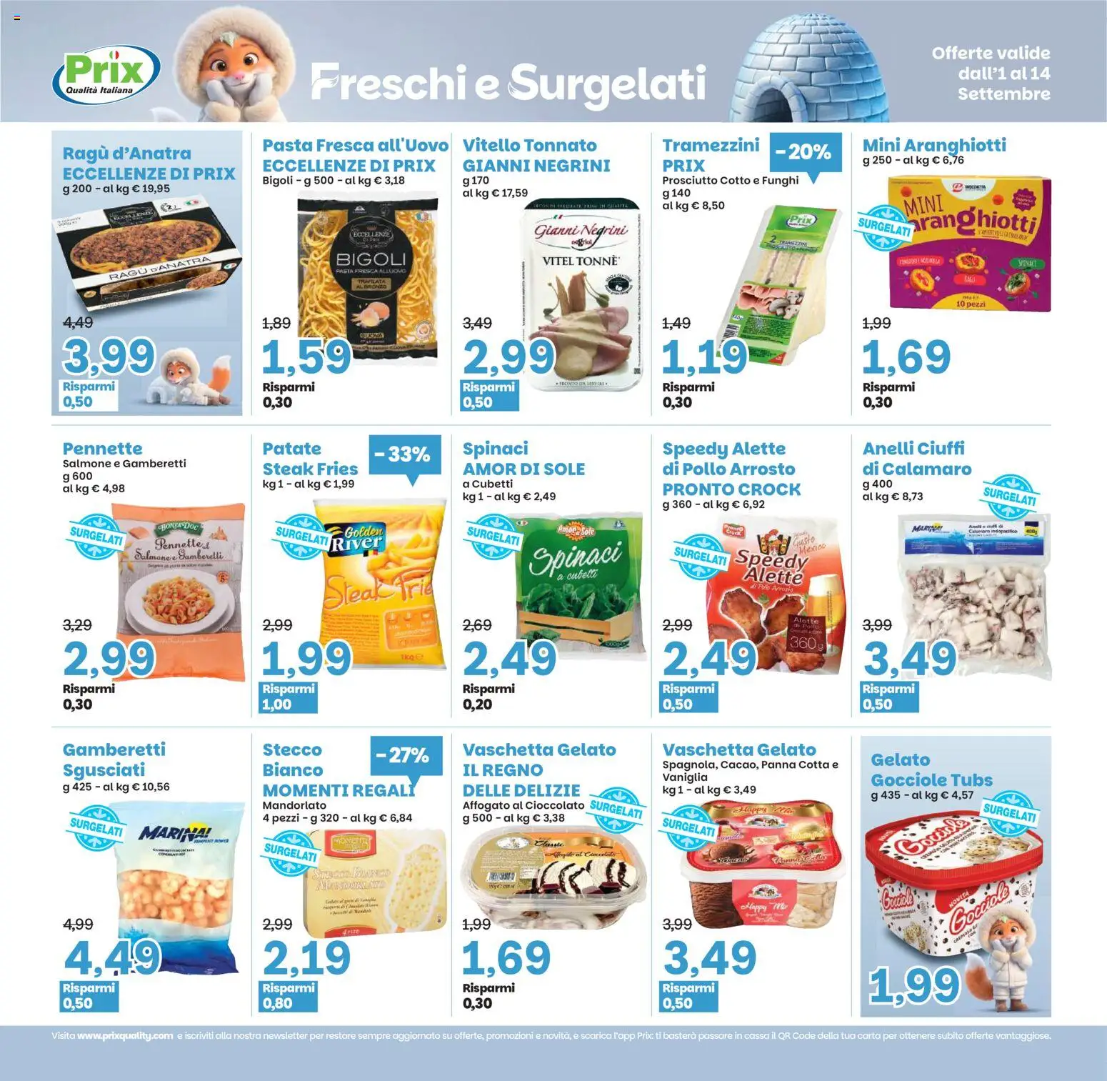 Volantino Prix del 01/09/2026 | Pagina: 16 | Prodotti: Vaniglia, Gelato, Pasta, Pennette