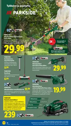 Lidl-mainoslehti voimassa 11.06.2026 alkaen | Sivu: 16 | Tuotteet: Robottiruohonleikkuri, Metallinpaljastin, Oksasakset, Akku
