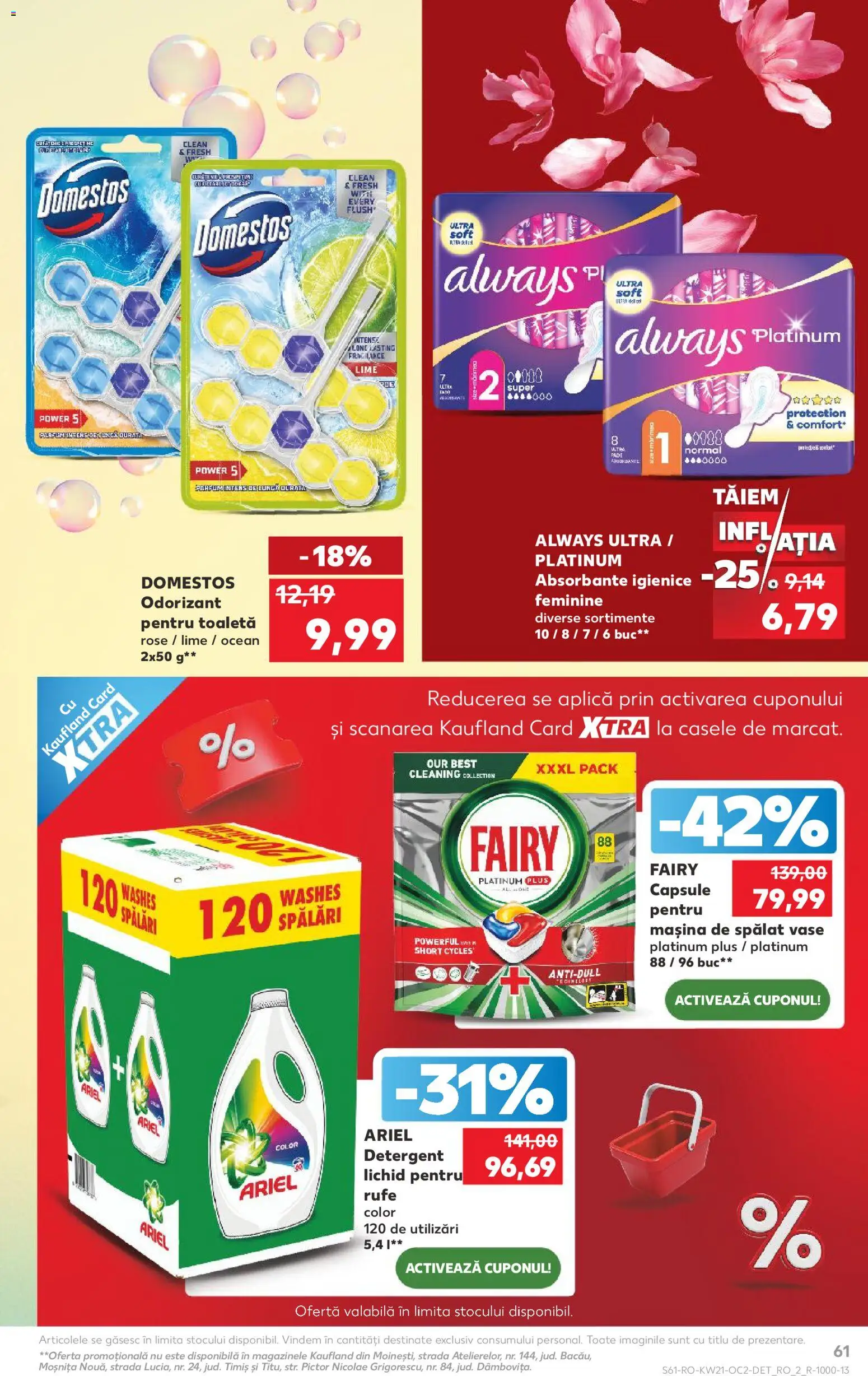 Noul catalog Kaufland – valabil de la 20.05.2026 | Pagină: 61 | Produse: Toaletă, Parfum, Rață, Absorbante